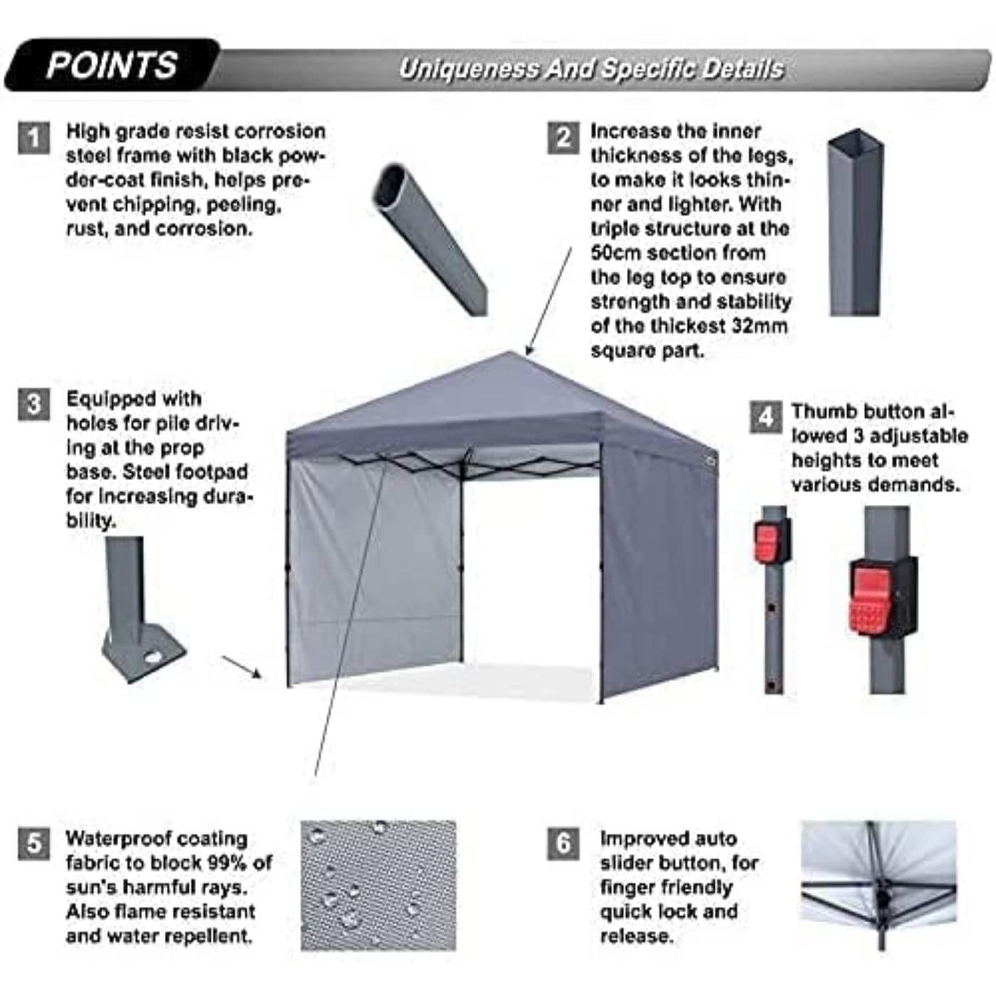 ABCCANOPY Durable Easy Pop up Canopy Tent Outdoor canopy tent