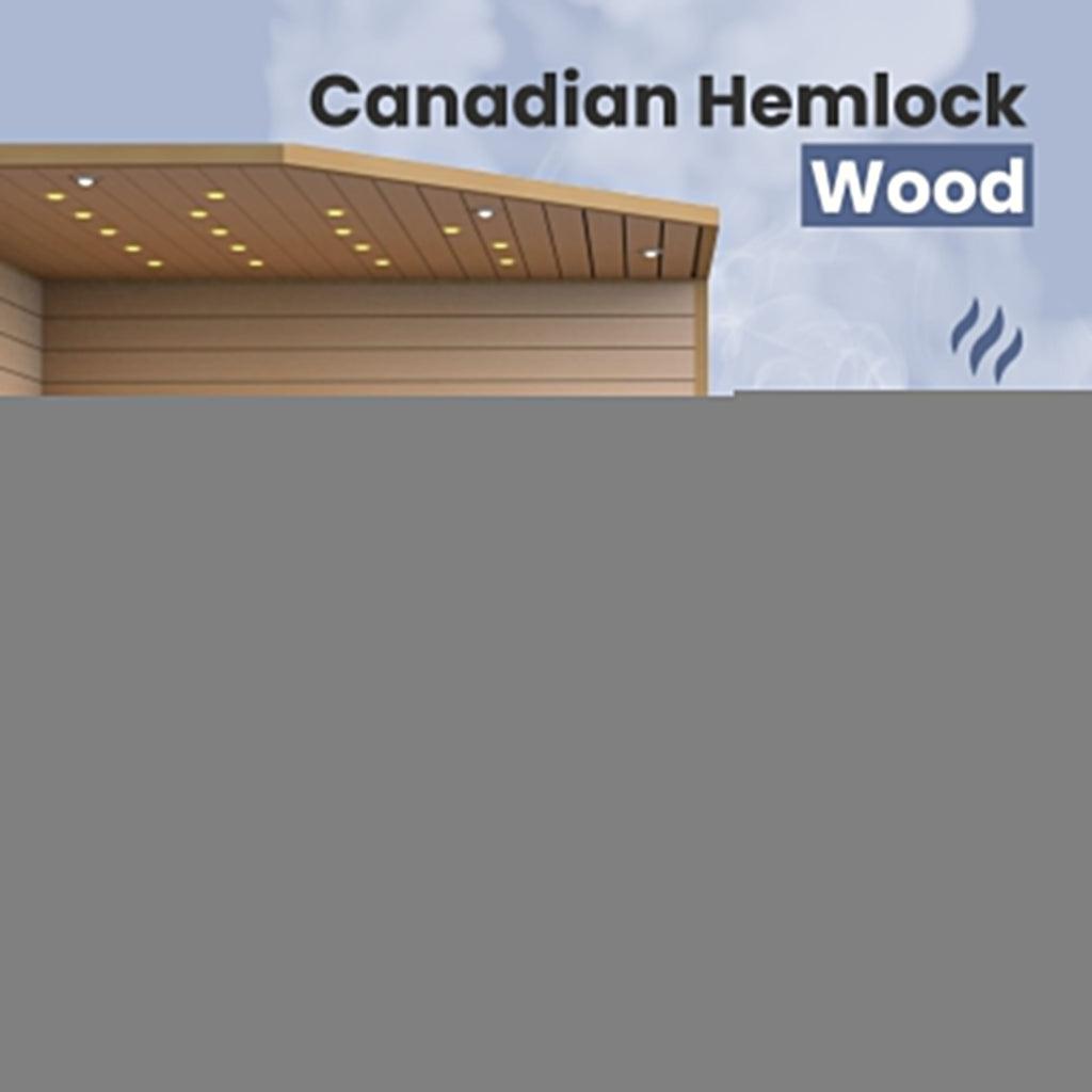 ALEKO 5-6 Person Wood Indoor Wet Dry Sauna with Electrical Heater - 75 x 75 x 83 inches