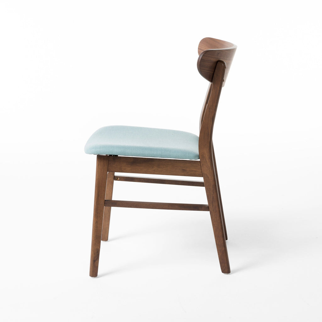 Abrielle Mid-Century Modern Upholstered Rubberwood Dining Chair (Set of 2) by Christopher Knight Home