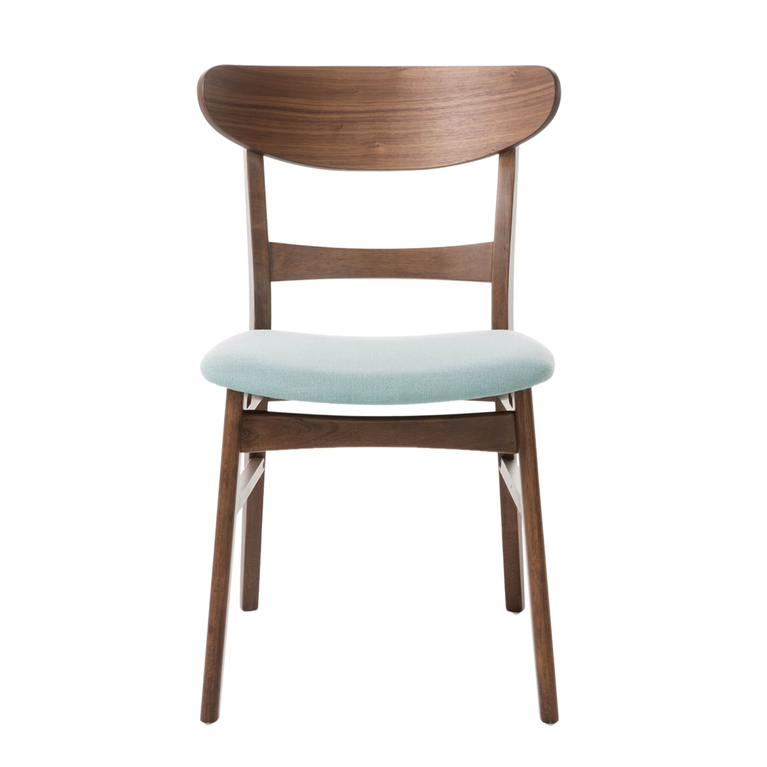 Abrielle Mid-Century Modern Upholstered Rubberwood Dining Chair (Set of 2) by Christopher Knight Home