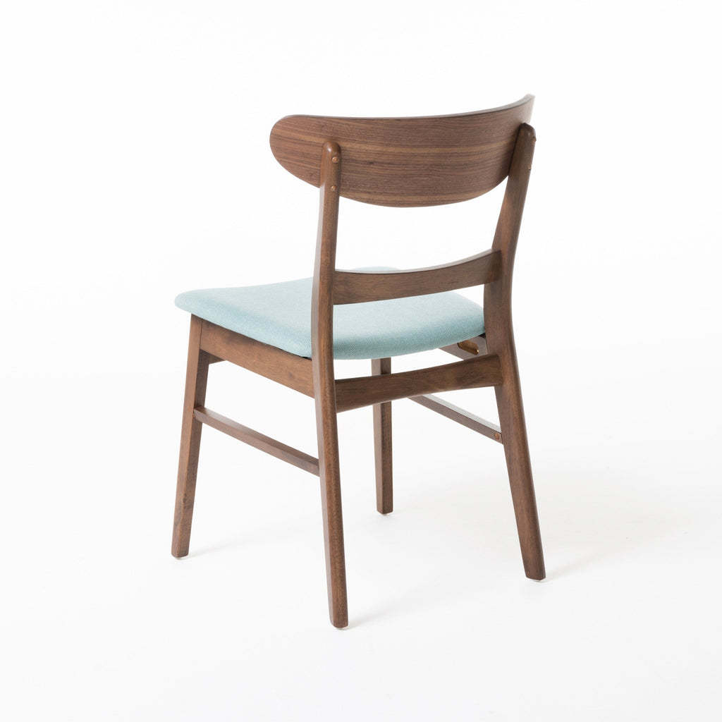 Abrielle Mid-Century Modern Upholstered Rubberwood Dining Chair (Set of 2) by Christopher Knight Home