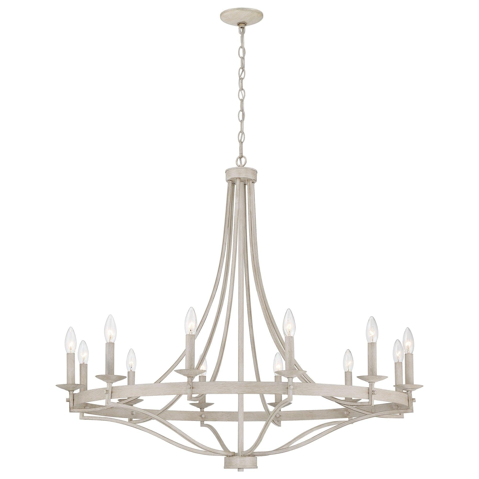Fidenza 12-light Modern Farmhouse Empire Wagon Wheel Chandelier with UL - D40'' * H135''
