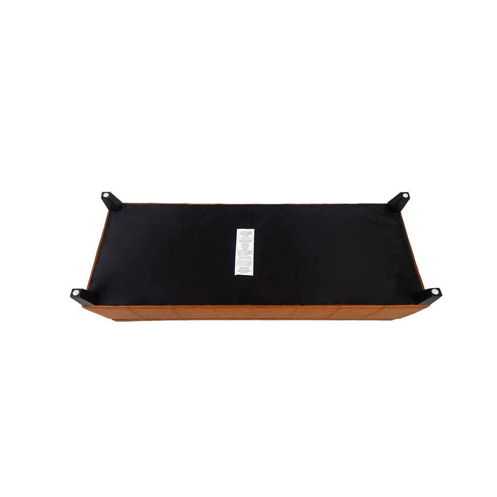 Adeco 50 Bonded Leather Storage Ottoman Bench