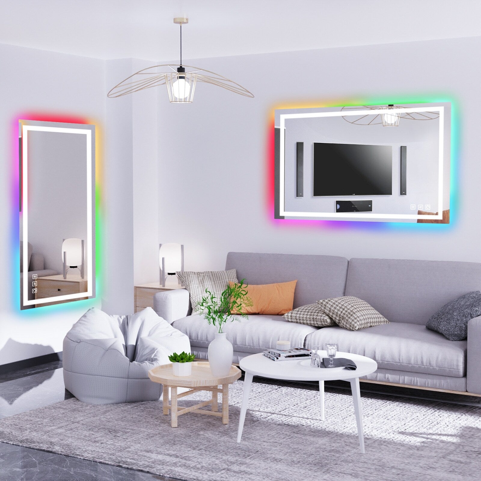 Anti-Fog RGB Backlit & LED Frontlit Bathroom Mirror