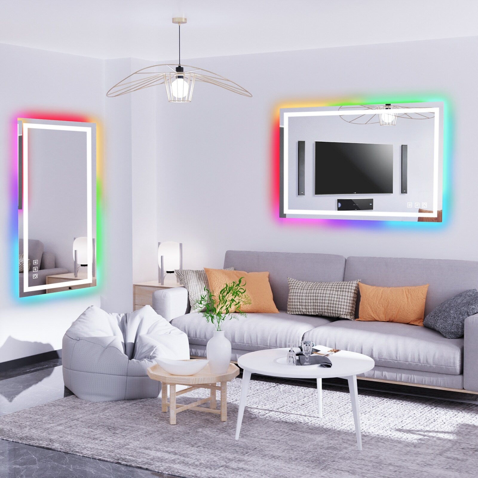 Anti-Fog RGB Backlit & LED Frontlit Bathroom Mirror