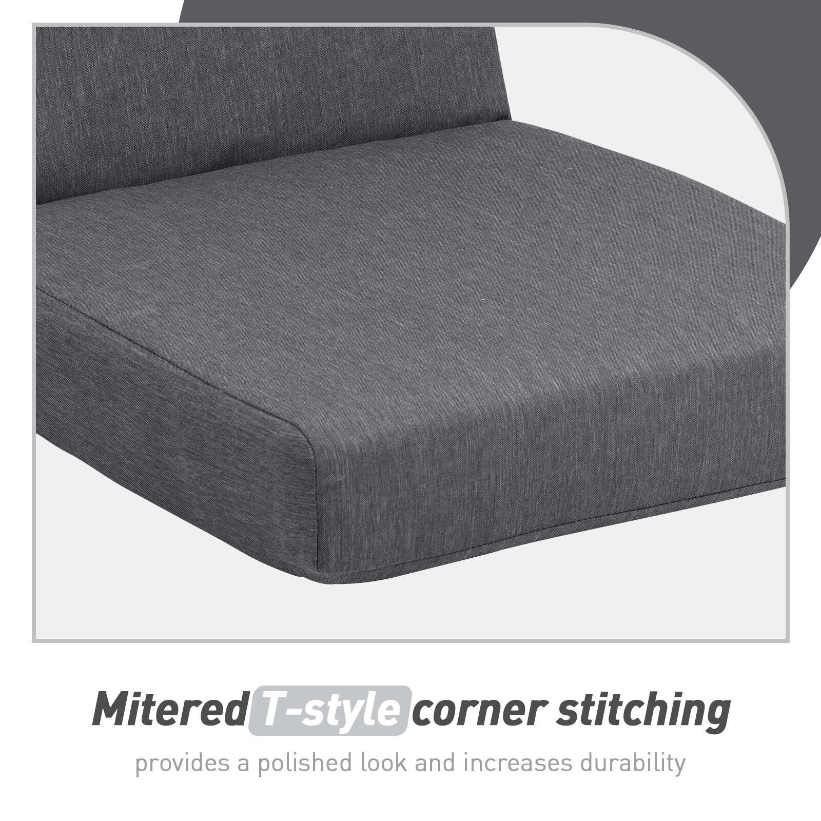 Aoodor Patio High Back Chair Cushions Set of 4, 46x21x4 Inches(Only Cushions)