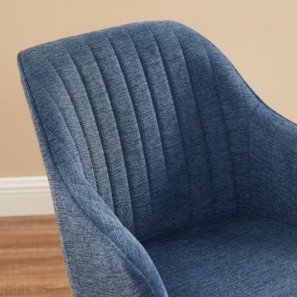 Art Leon Modern Home Office Swivel Arm Accent Chair with Wood Legs