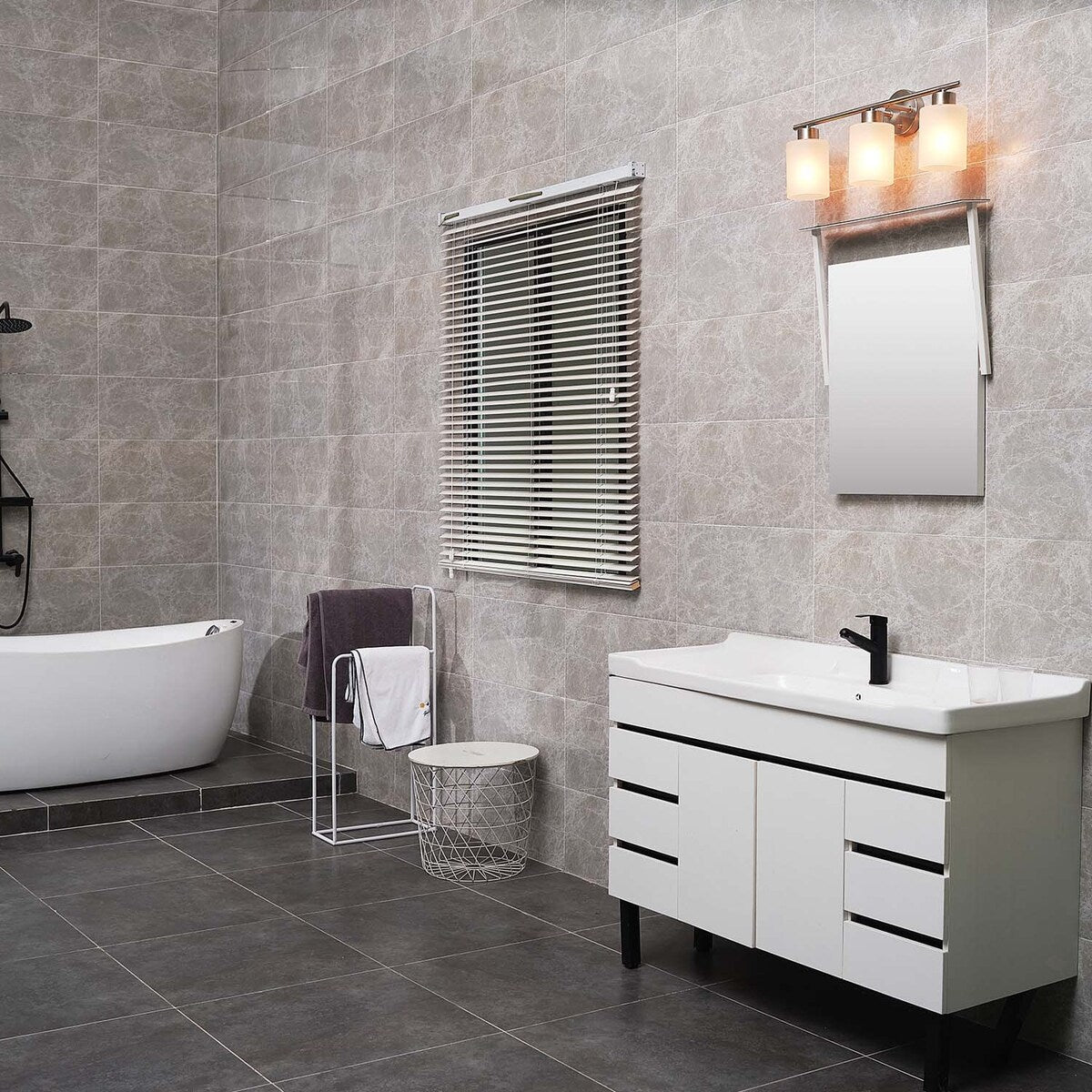 Bellevue Lydia 3 Light 23 Wide Bathroom Vanity Light with Frosted
