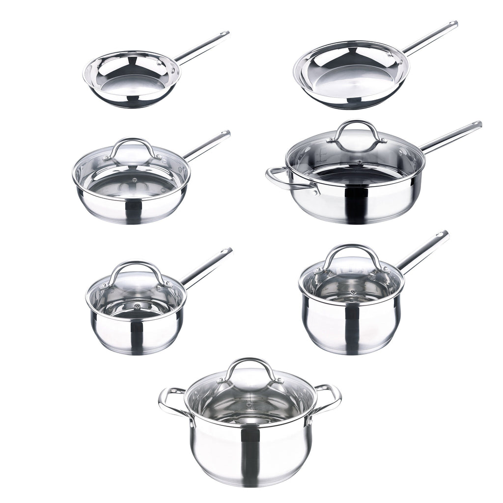 Bergner 12-Piece Stainless Steel Dishwasher Safe Induction Ready Set