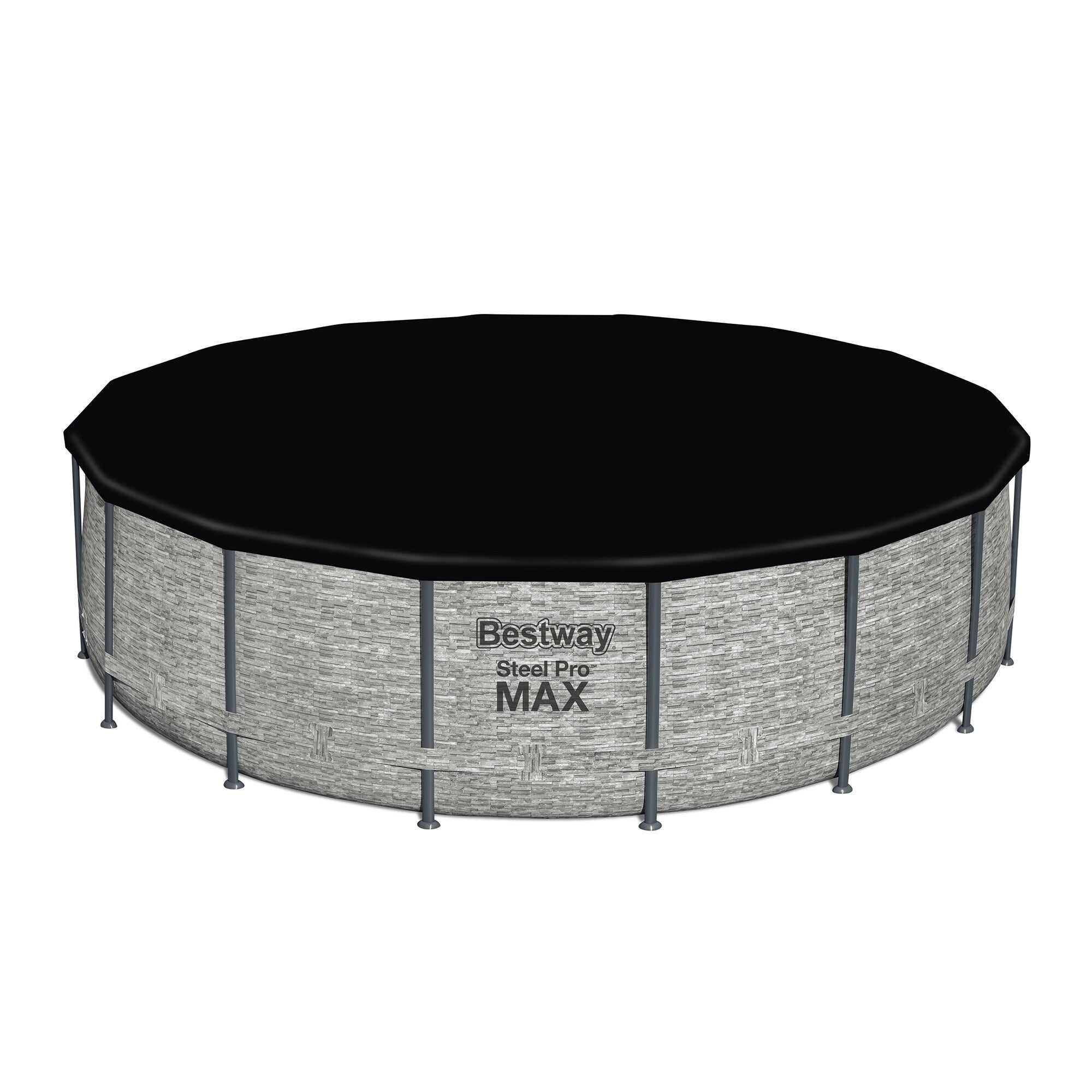 Bestway Steel Pro MAX Round Above Ground Swimming Pool with Pump & Cover