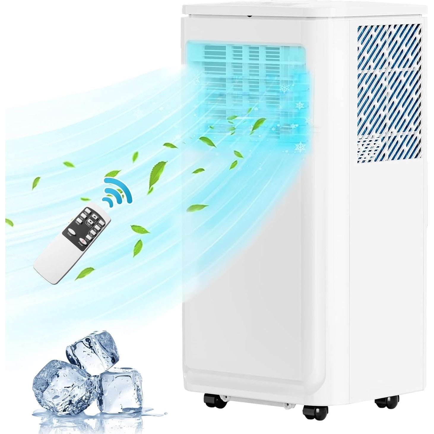 Bossin 8000BTU (Ashrae), 5000BTU（SACC) 3-in-1 Portable Air Conditioners with Remote Control,Quiet Room Portable AC Cooler - 880v