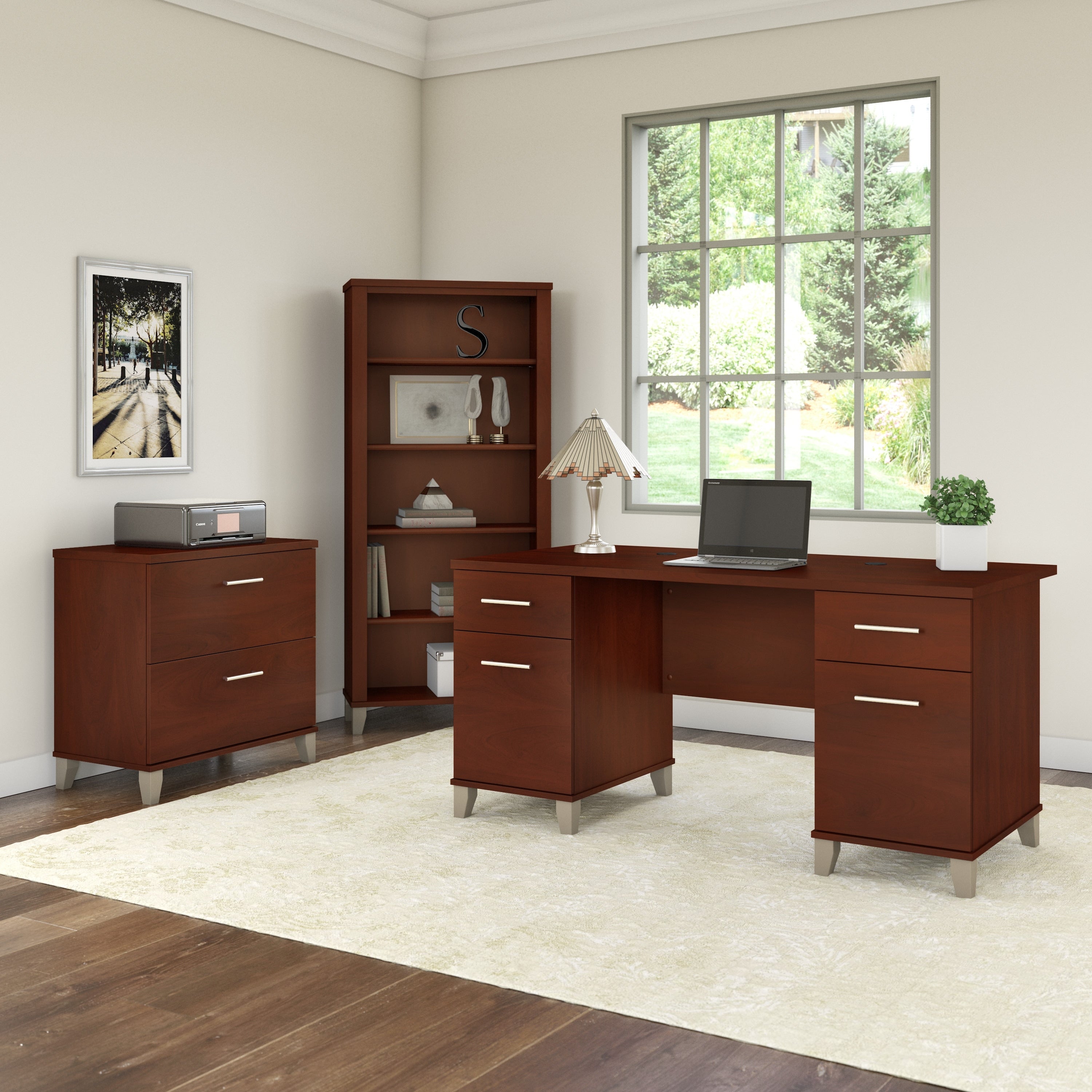 Bush Furniture Somerset Tall 5 Shelf Bookcase with Adjustable Shelves