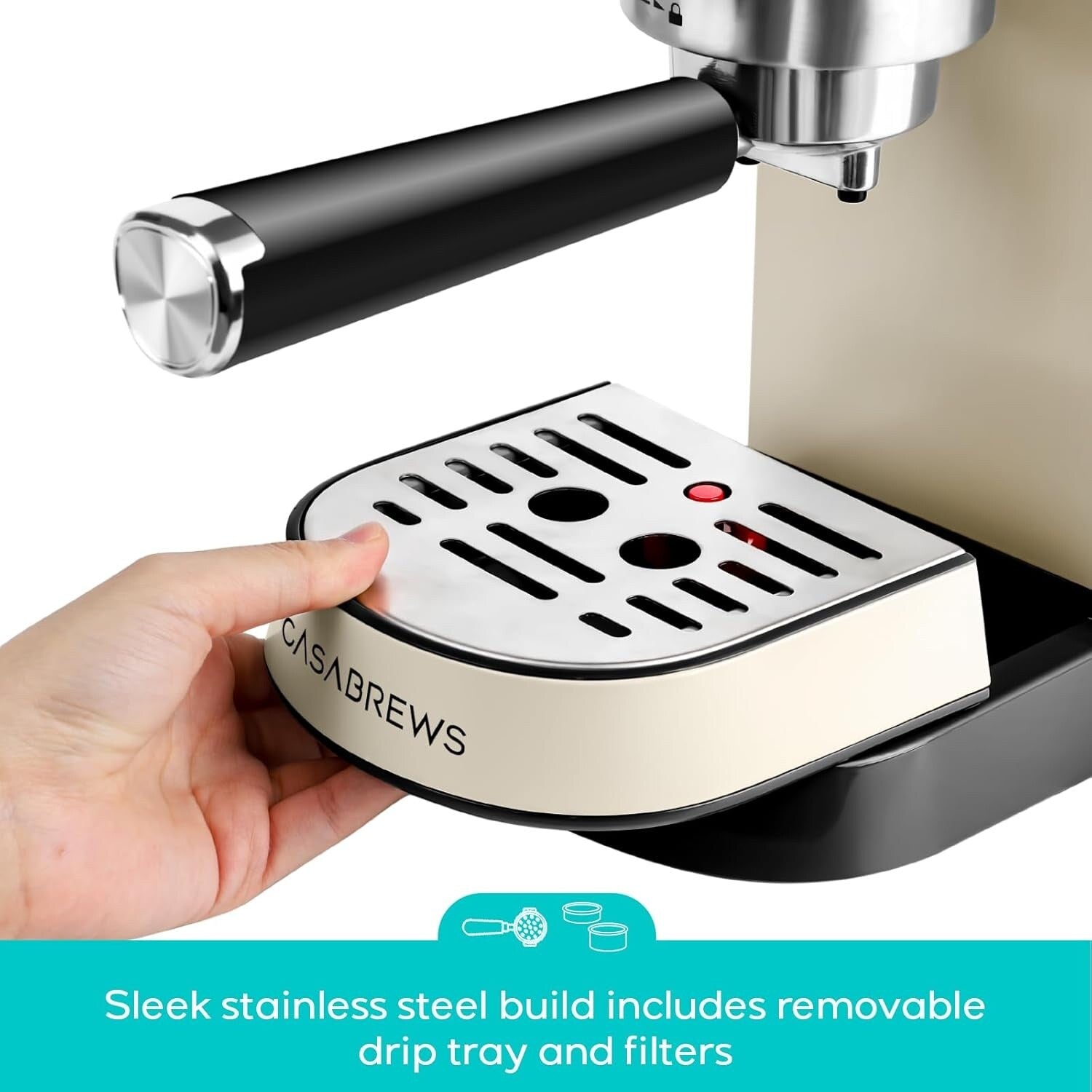 CASABREWS CM5418 Espresso Machine 20 Bar with Milk Frothing Steam Wand