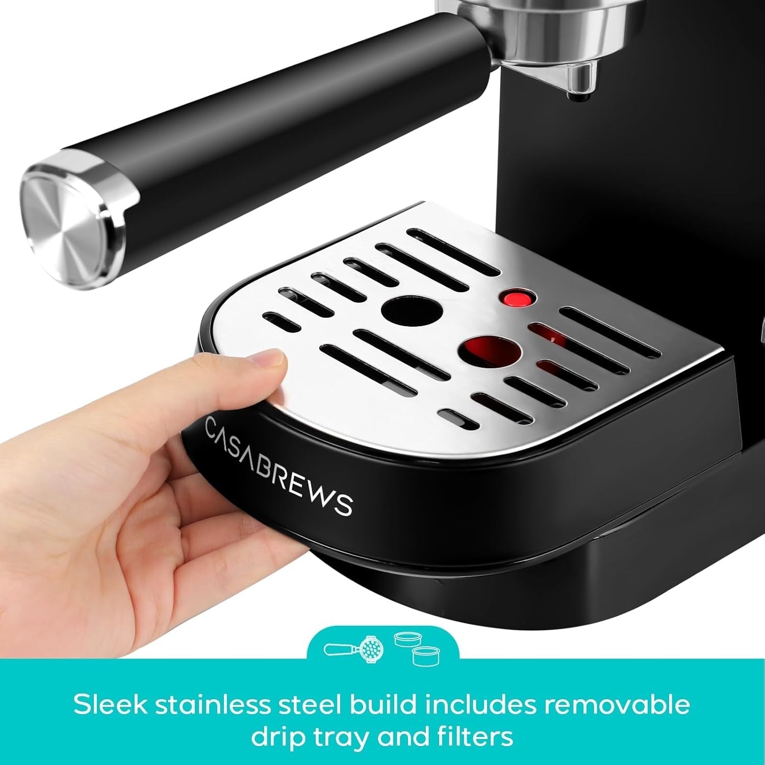 CASABREWS CM5418 Espresso Machine 20 Bar with Milk Frothing Steam Wand