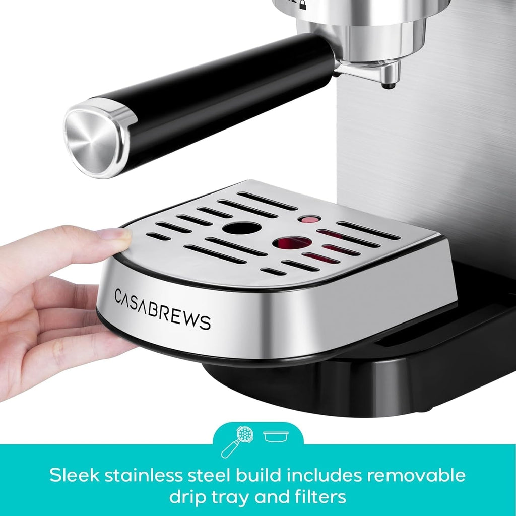 CASABREWS CM5418 Espresso Machine 20 Bar with Milk Frothing Steam Wand