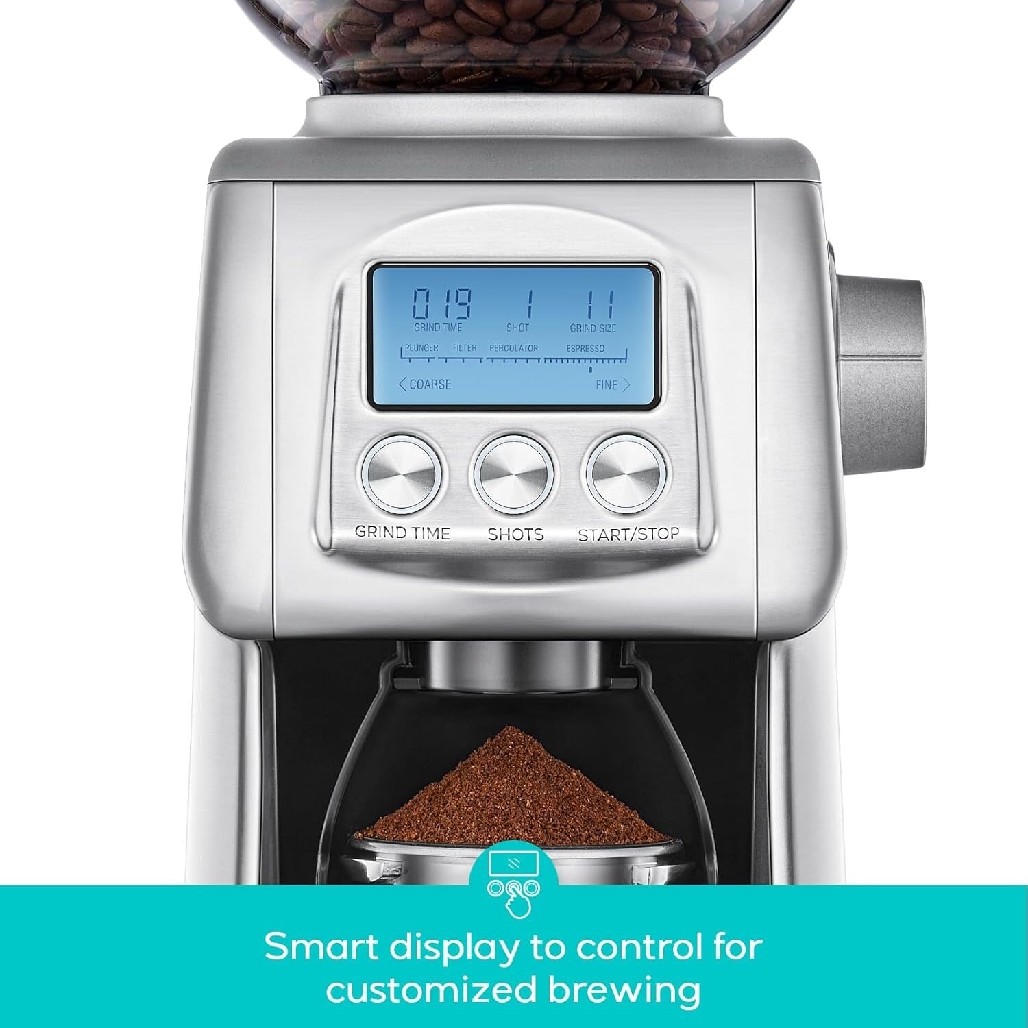 CASABREWS Tornado Electric Coffee Grinder Conical Burr Silver - N/A