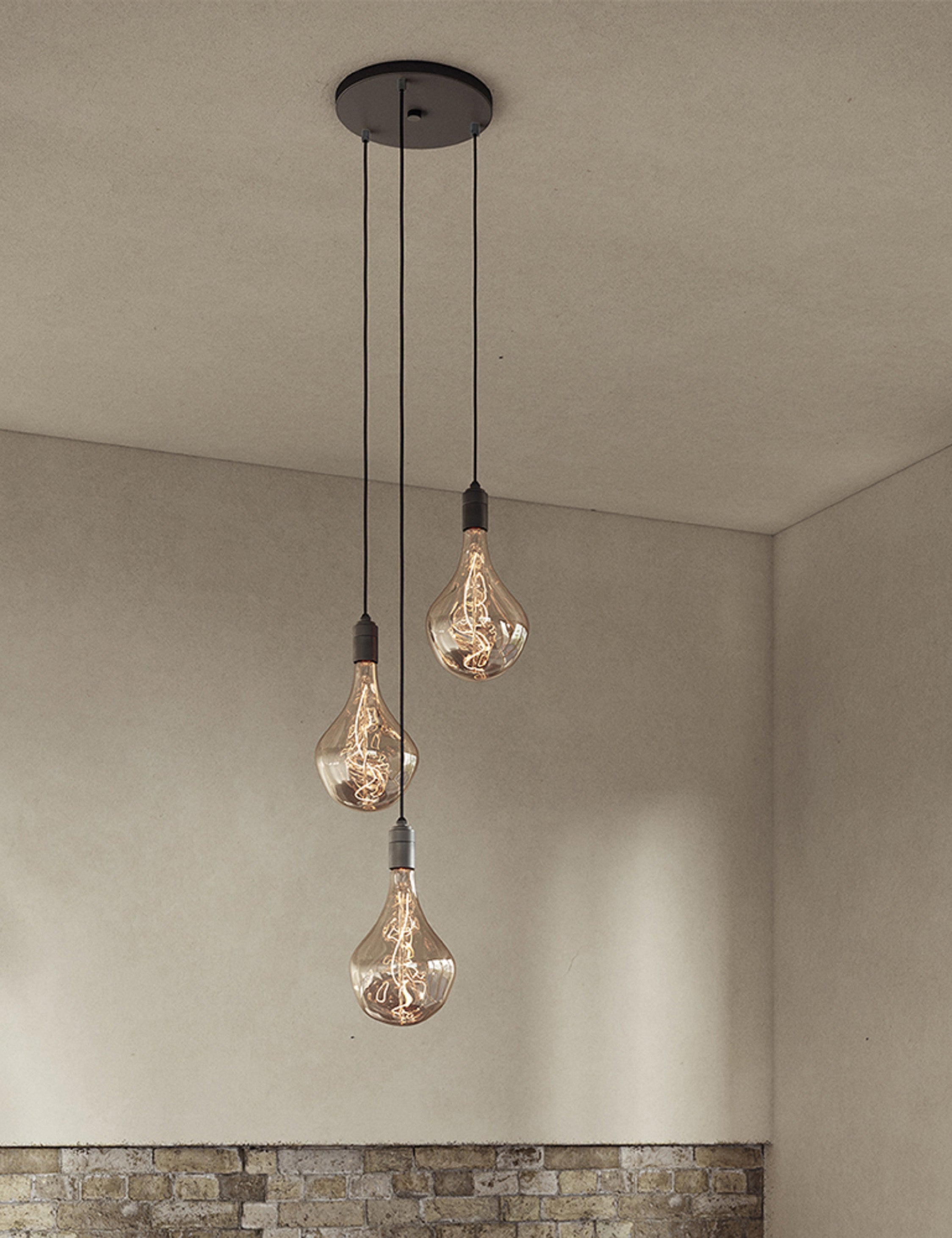 Triple Pendant Light with Voronoi II by Tala
