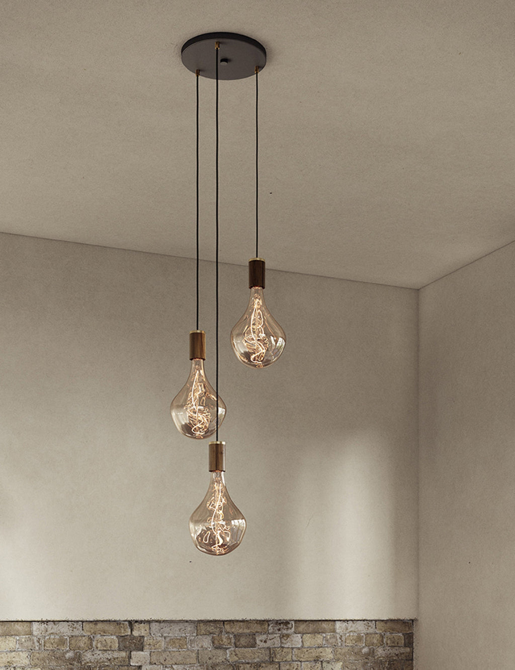 Triple Pendant Light with Voronoi II by Tala