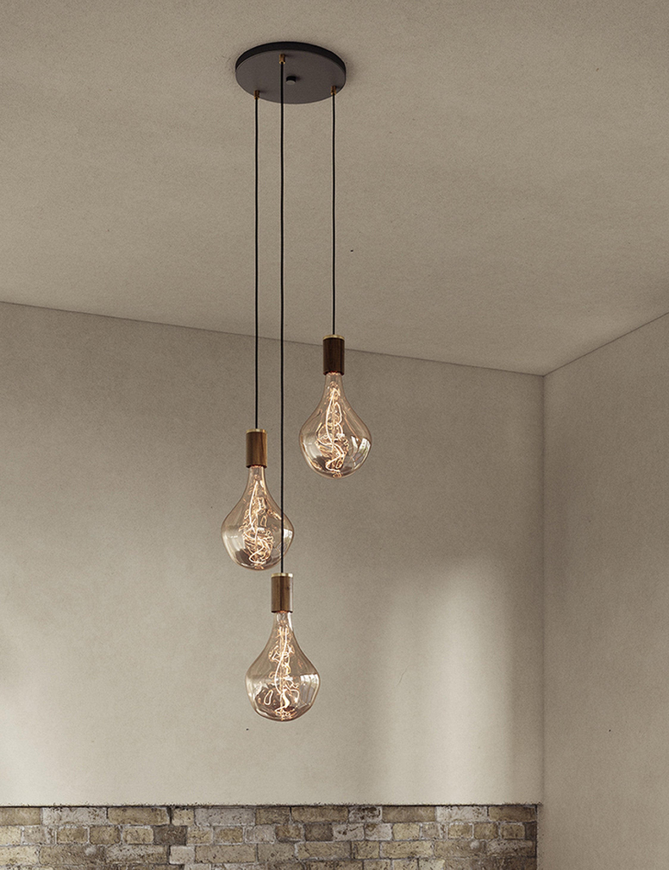 Triple Pendant Light with Voronoi II by Tala