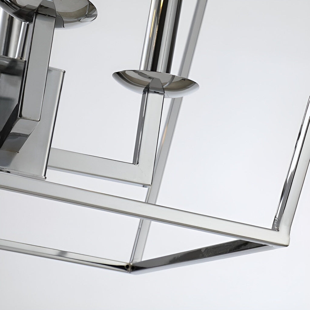 Candle Style Lantern Pendant Stairway or Kitchen Island Open Cage Chandelier - N/A