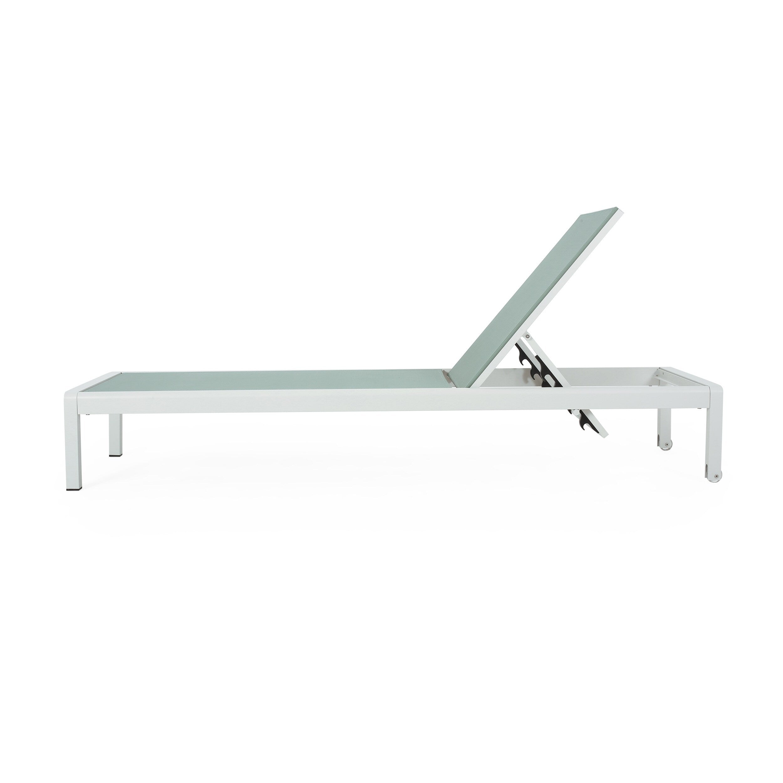 Cape Coral Outdoor Aluminum Chaise Lounge (Set of 2) by Christopher Knight Home - 77.56 D x 25.20 W x 11.80 H