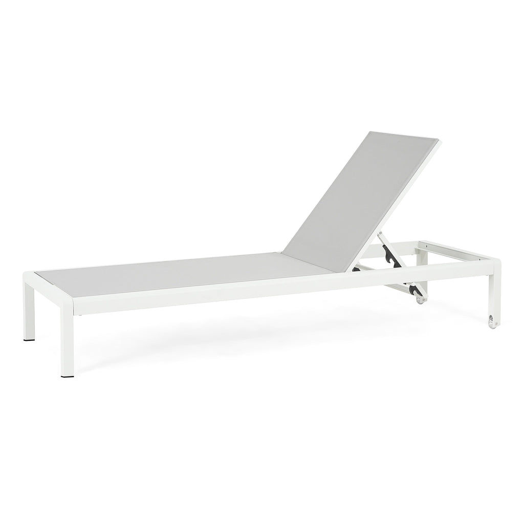 Cape Coral Outdoor Aluminum Chaise Lounge (Set of 2) by Christopher Knight Home - 77.56 D x 25.20 W x 11.80 H