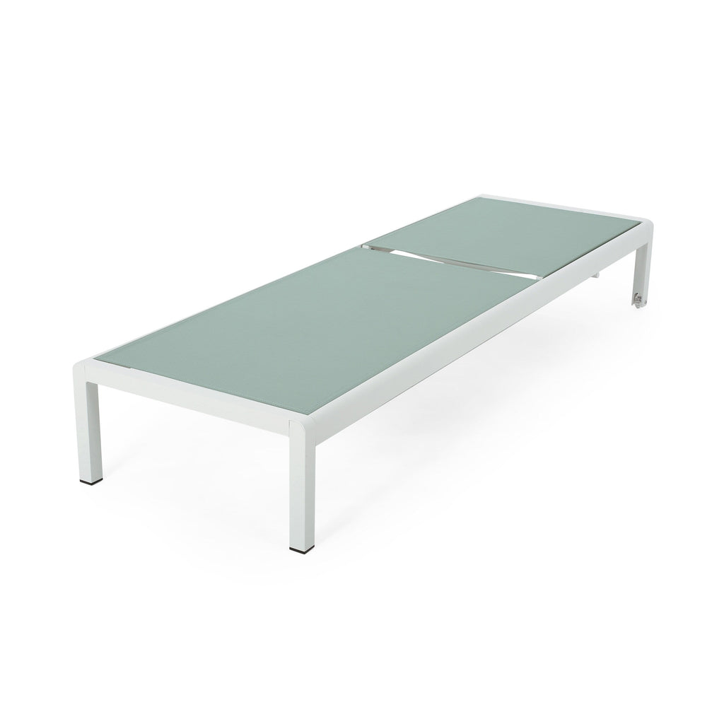 Cape Coral Outdoor Aluminum Chaise Lounge (Set of 2) by Christopher Knight Home - 77.56 D x 25.20 W x 11.80 H