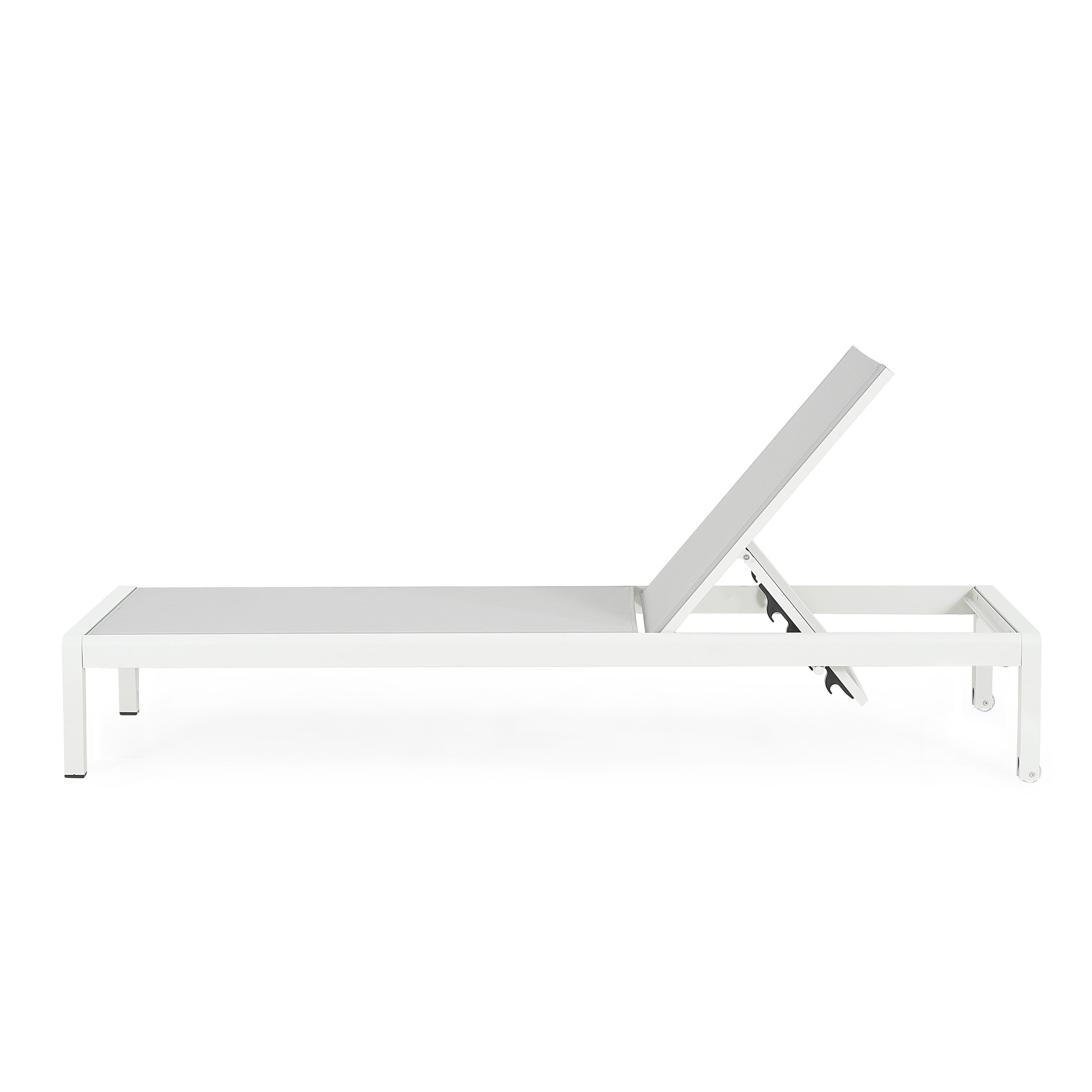 Cape Coral Outdoor Aluminum Chaise Lounge (Set of 2) by Christopher Knight Home - 77.56 D x 25.20 W x 11.80 H