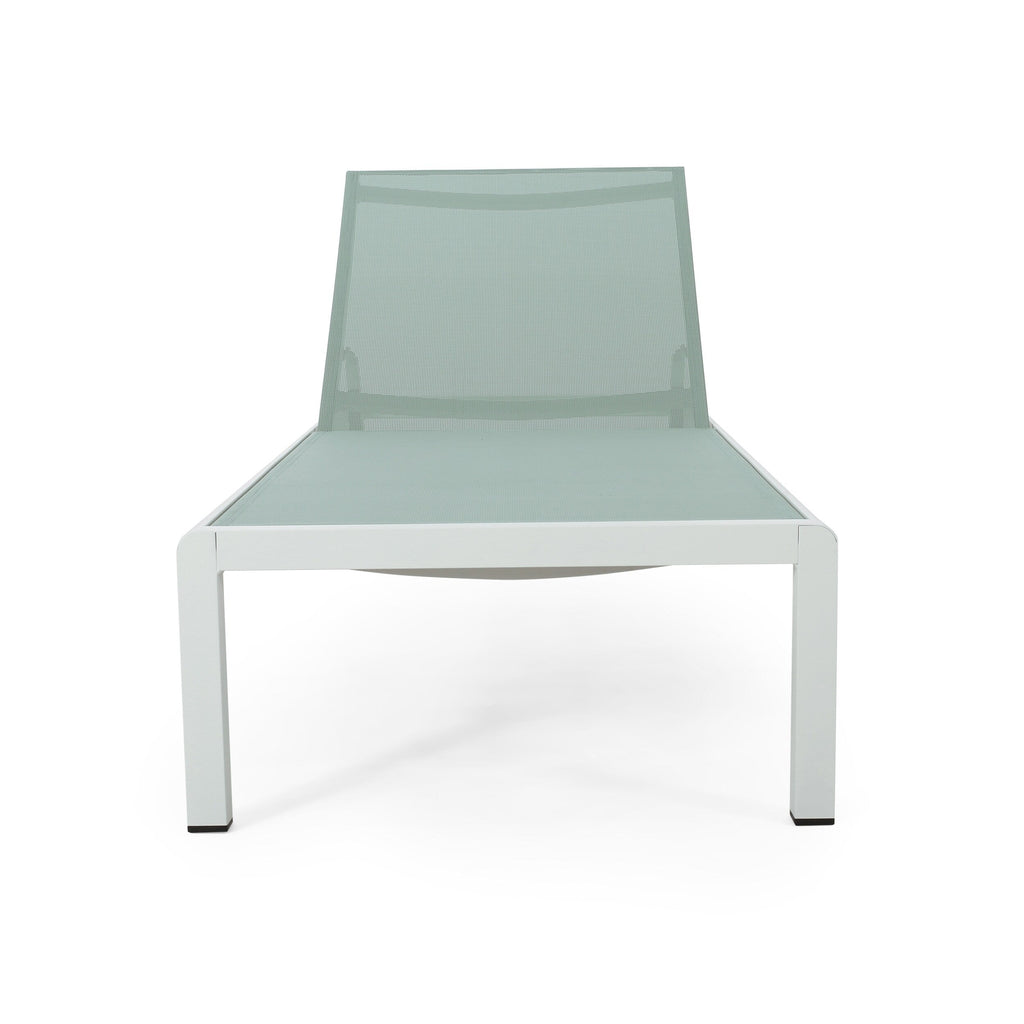 Cape Coral Outdoor Aluminum Chaise Lounge (Set of 2) by Christopher Knight Home - 77.56 D x 25.20 W x 11.80 H