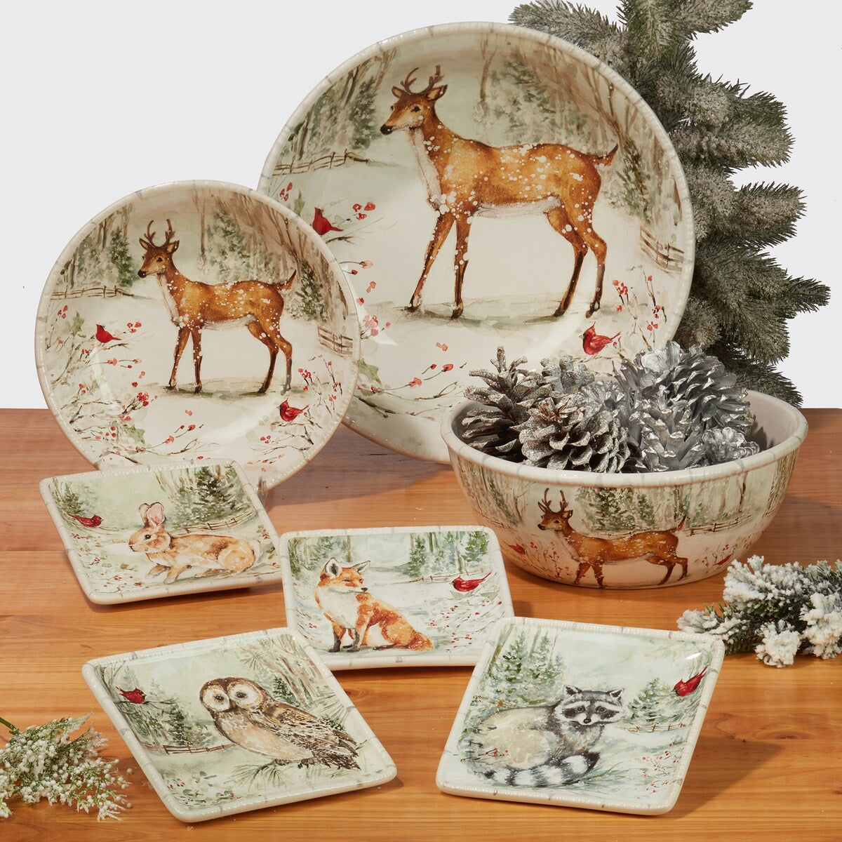 Certified International Winter's Walk 16 pc Dinnerware Set, Service for 4