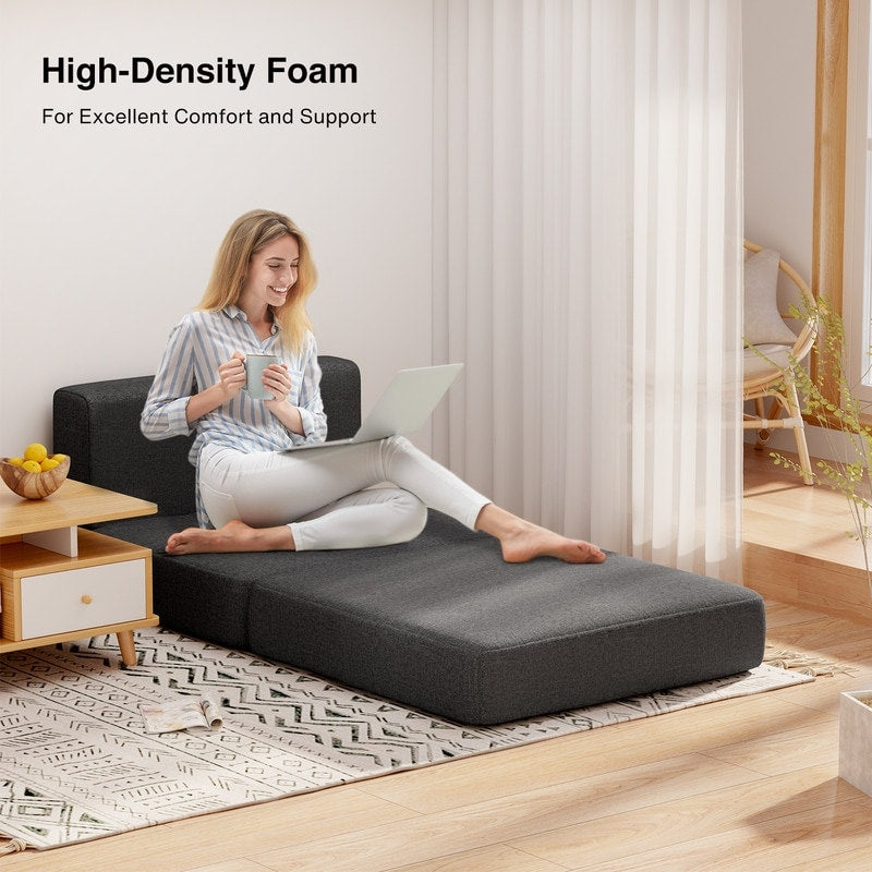 3 in 1 Convertible Flip Chair, Fold Down Chair, Flip Out Lounger Sleeper Bed