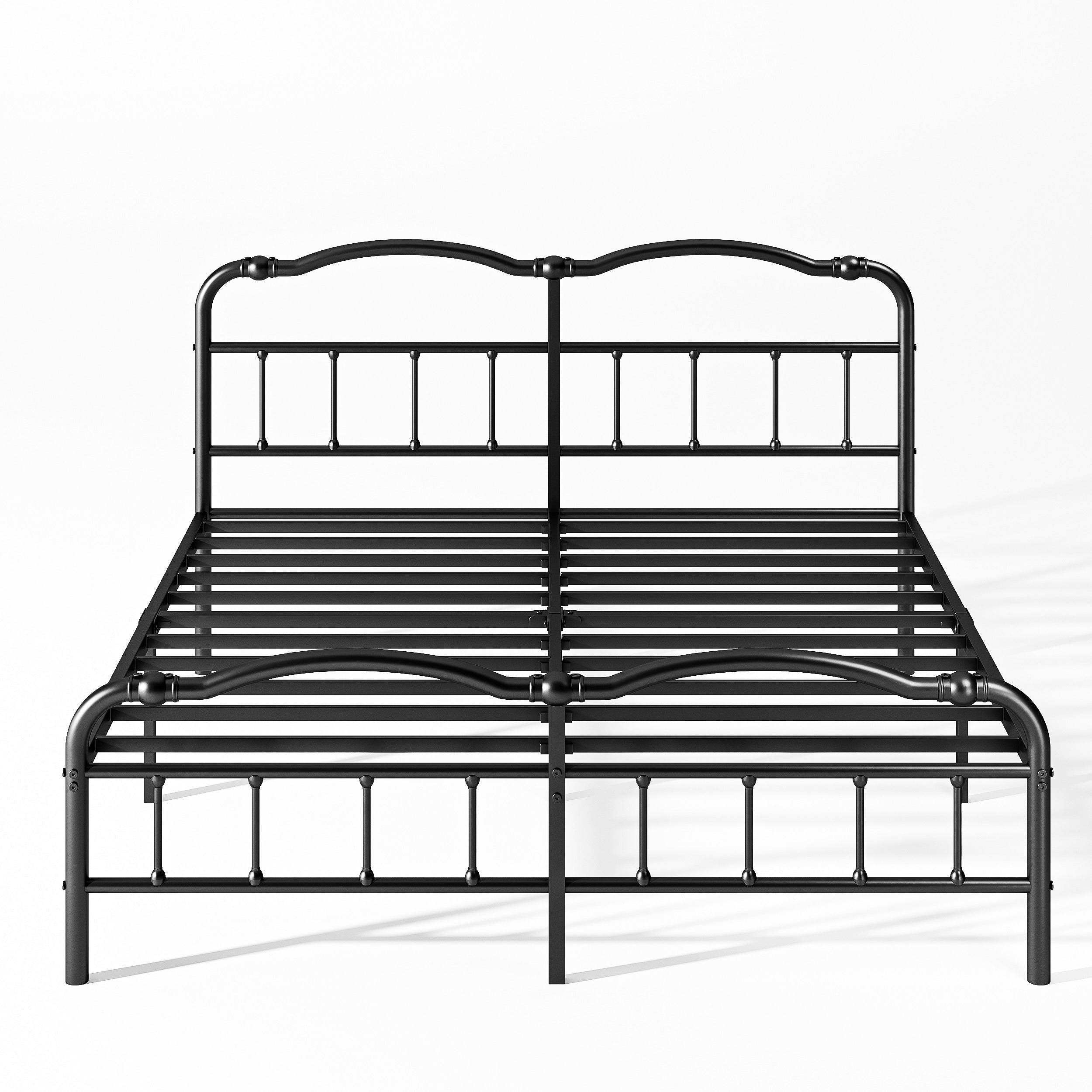 14 In High Heavy Duty Metal Bed Frame with Vintage Style, Supports Up To 2500lbs, Easy Assembly and No Squeak
