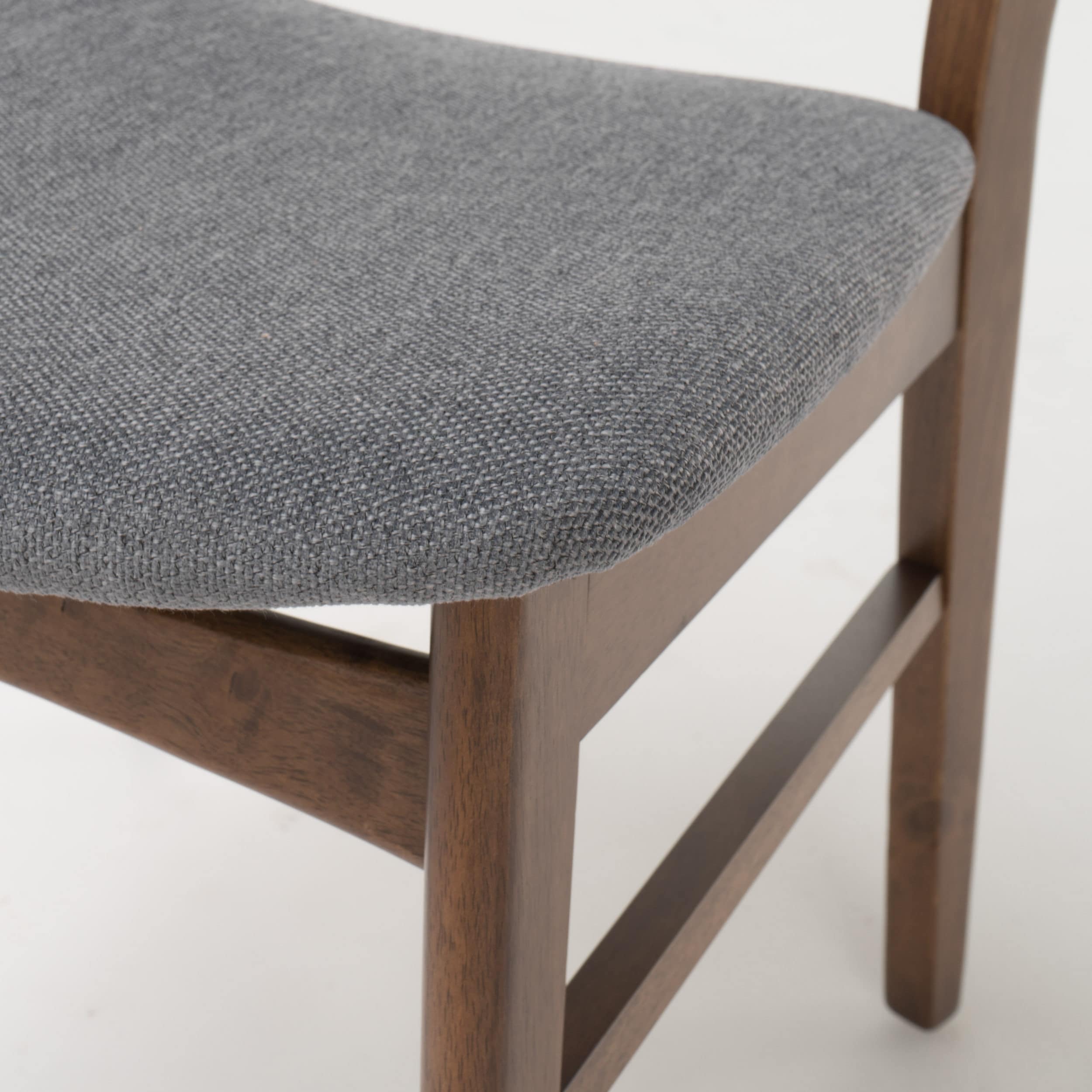 Abrielle Mid-Century Modern Upholstered Rubberwood Dining Chair (Set of 2) by Christopher Knight Home