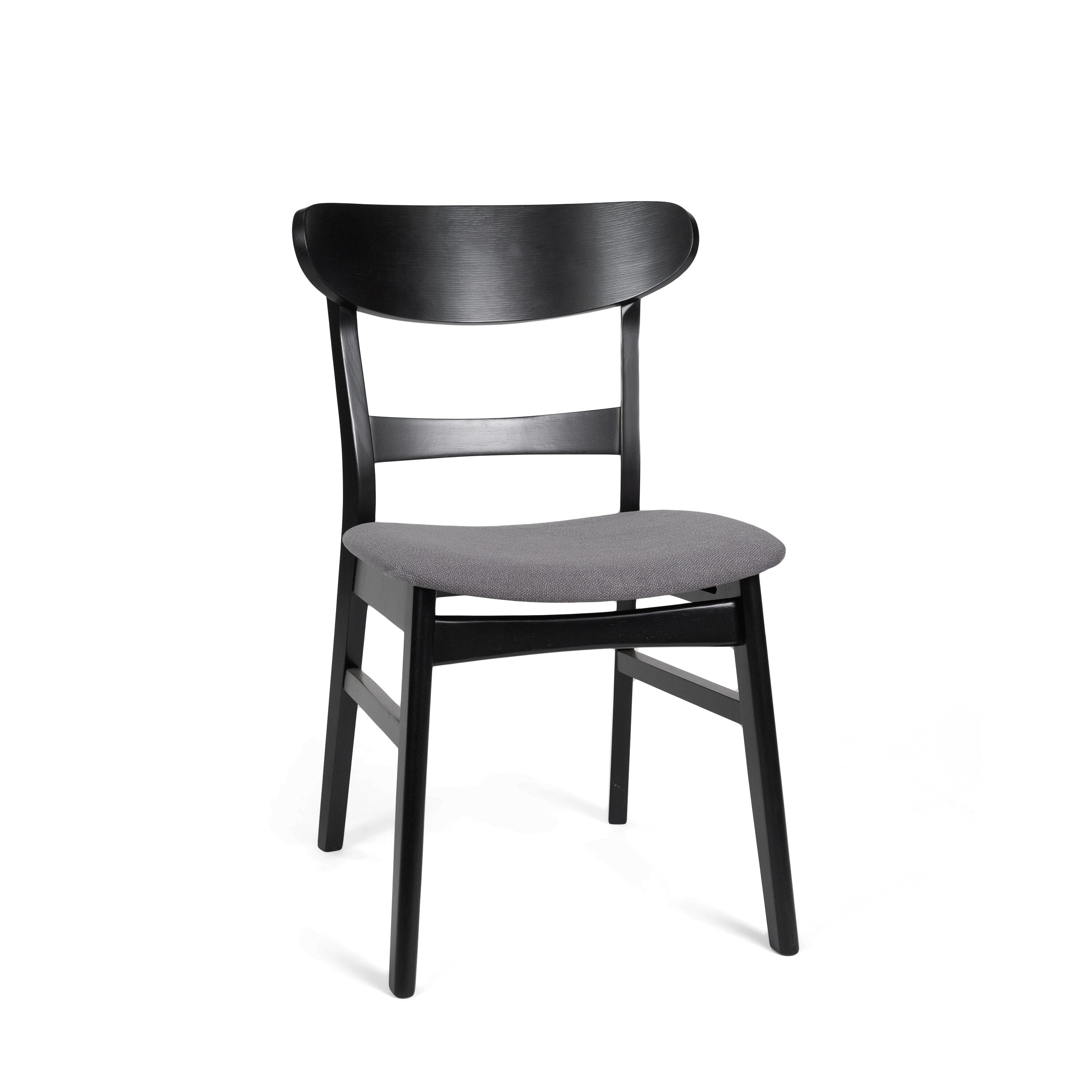 Abrielle Mid-Century Modern Upholstered Rubberwood Dining Chair (Set of 2) by Christopher Knight Home