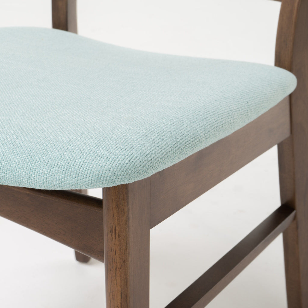 Abrielle Mid-Century Modern Upholstered Rubberwood Dining Chair (Set of 2) by Christopher Knight Home
