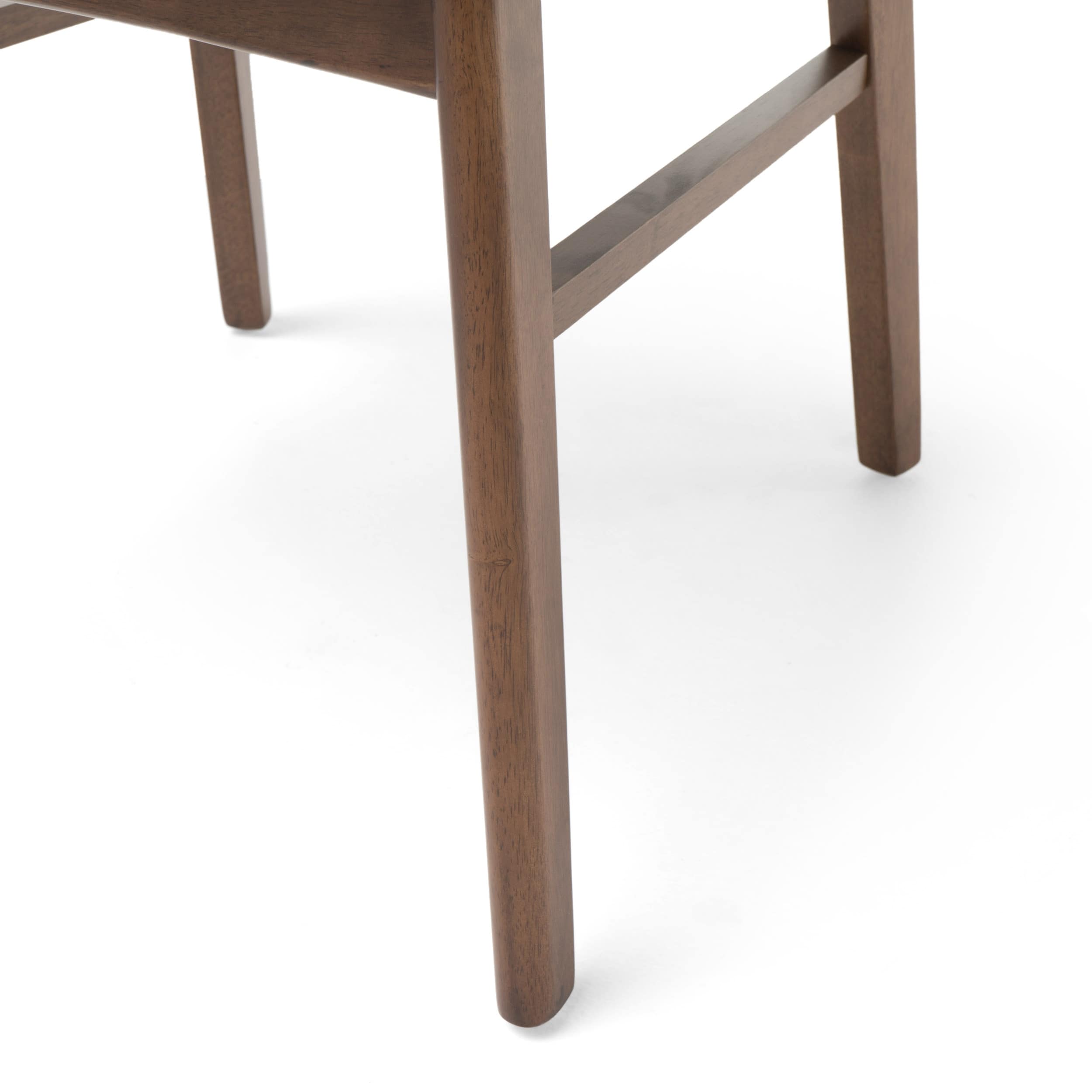 Abrielle Mid-Century Modern Upholstered Rubberwood Dining Chair (Set of 2) by Christopher Knight Home