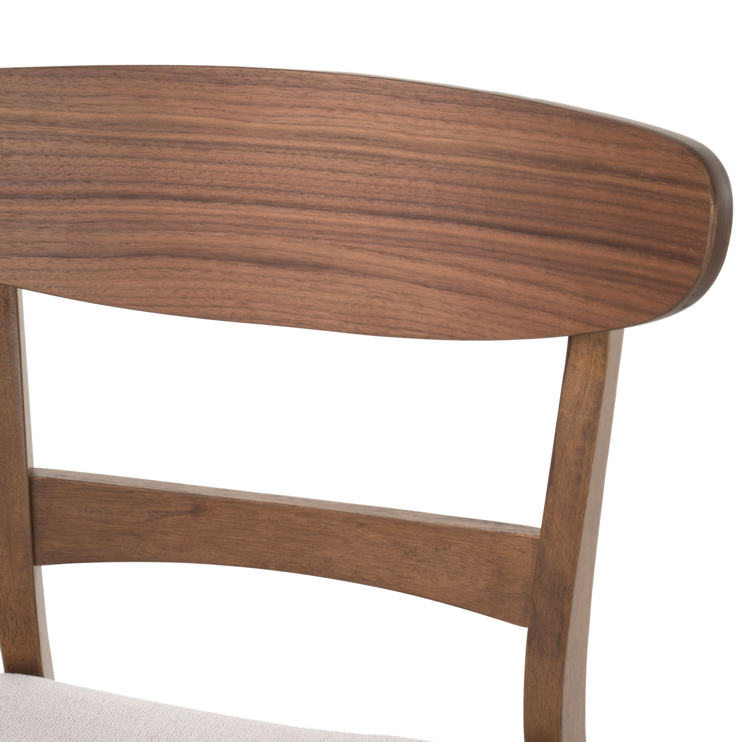 Abrielle Mid-Century Modern Upholstered Rubberwood Dining Chair (Set of 2) by Christopher Knight Home