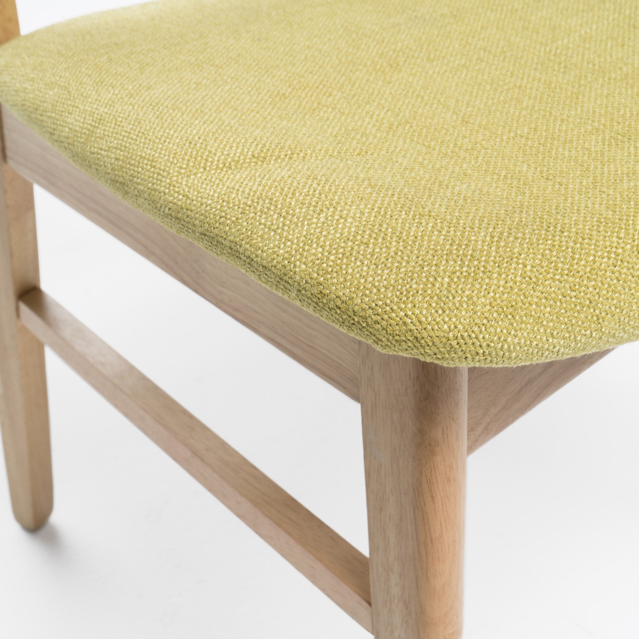 Abrielle Mid-Century Modern Upholstered Rubberwood Dining Chair (Set of 2) by Christopher Knight Home
