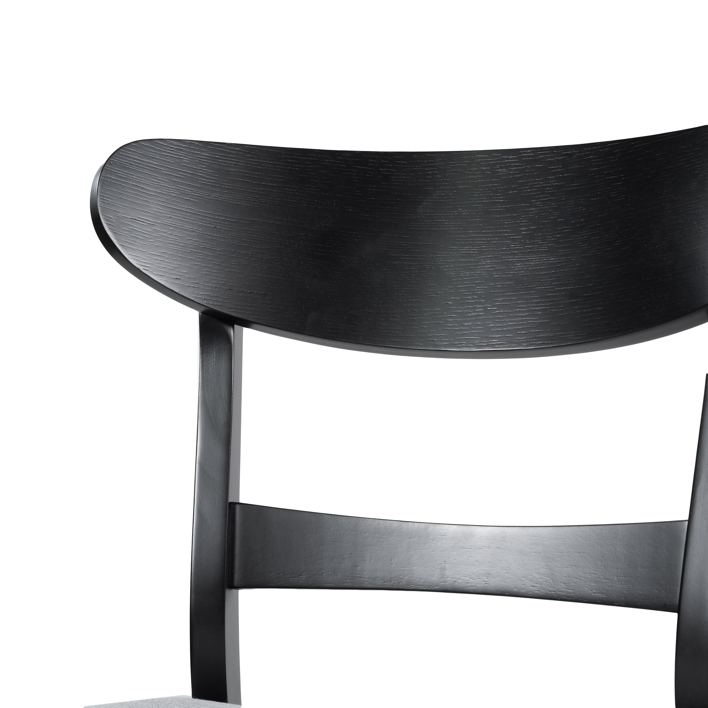 Abrielle Mid-Century Modern Upholstered Rubberwood Dining Chair (Set of 2) by Christopher Knight Home