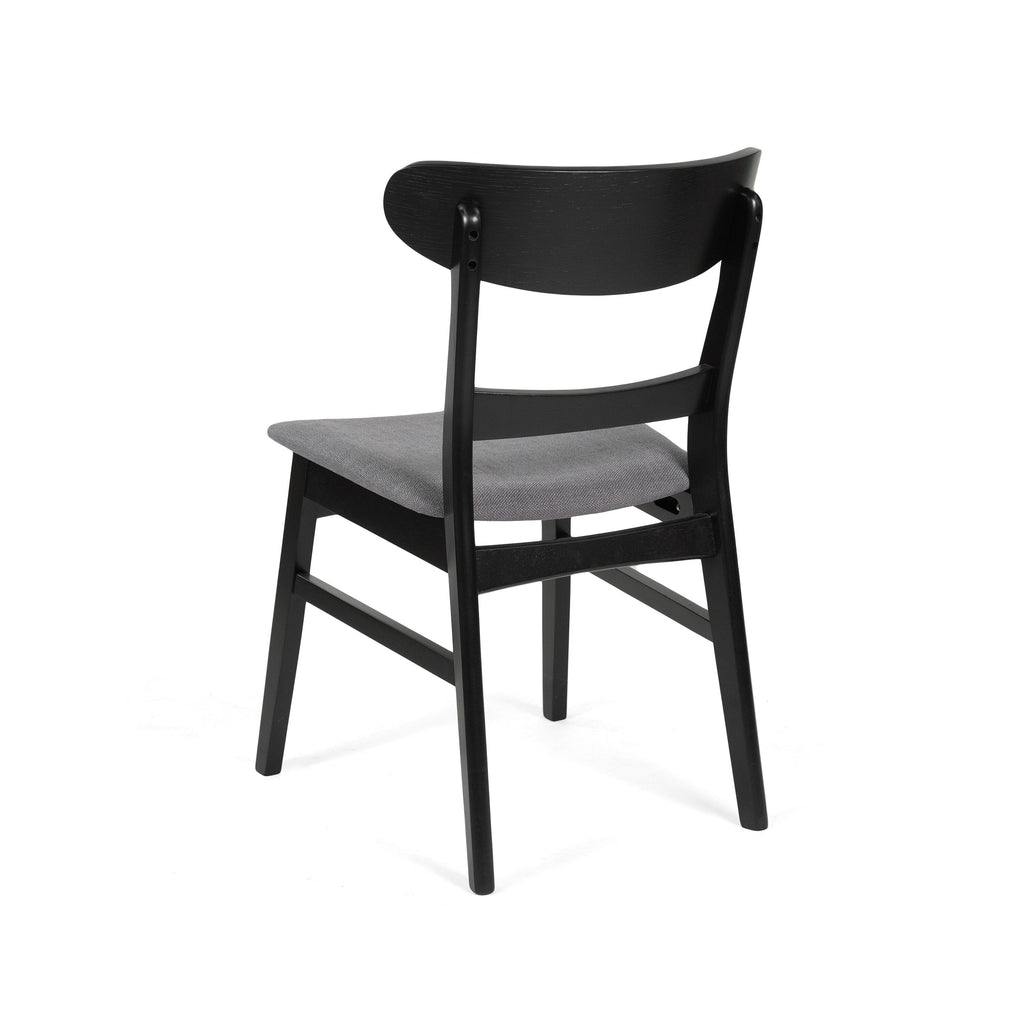 Abrielle Mid-Century Modern Upholstered Rubberwood Dining Chair (Set of 2) by Christopher Knight Home