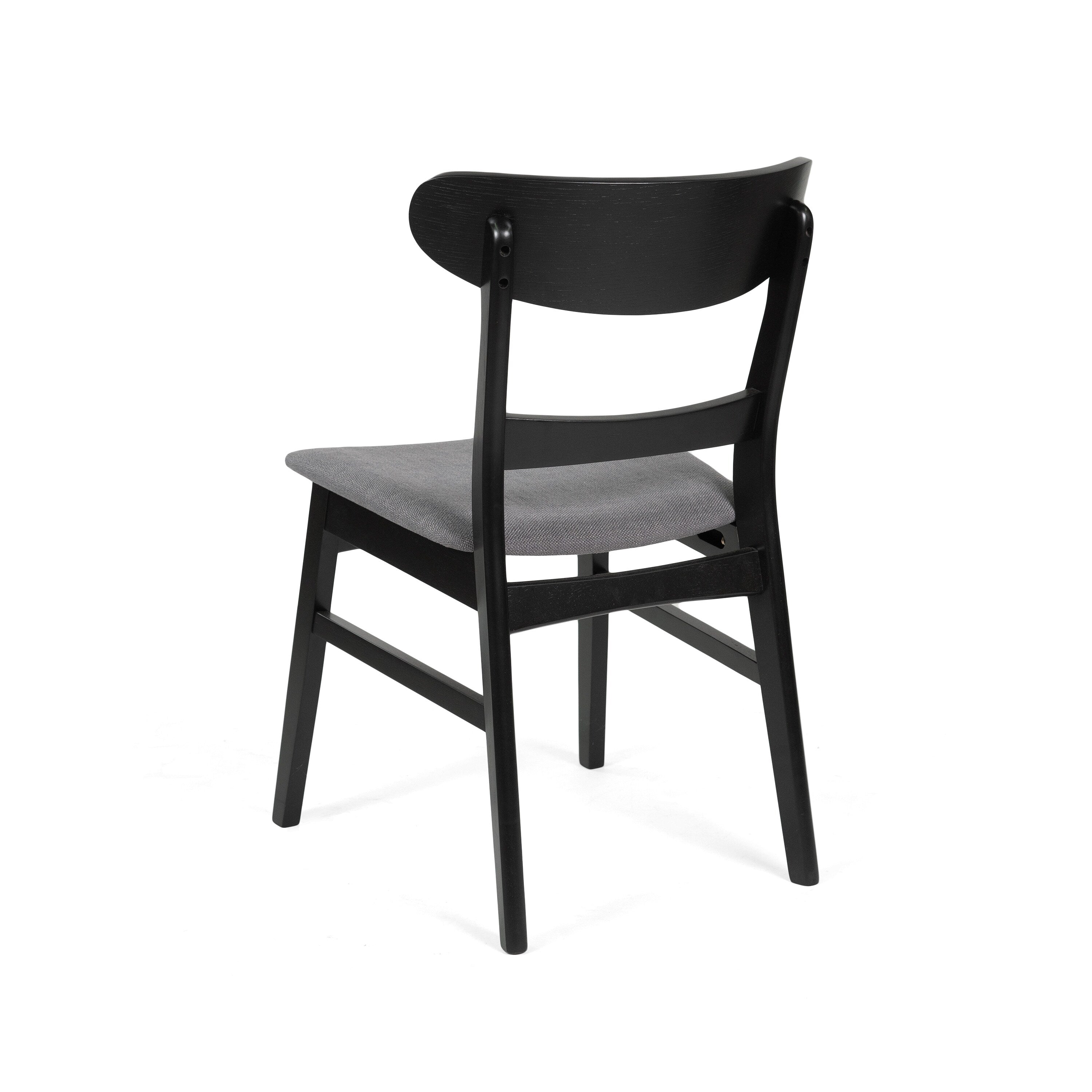 Abrielle Mid-Century Modern Upholstered Rubberwood Dining Chair (Set of 2) by Christopher Knight Home