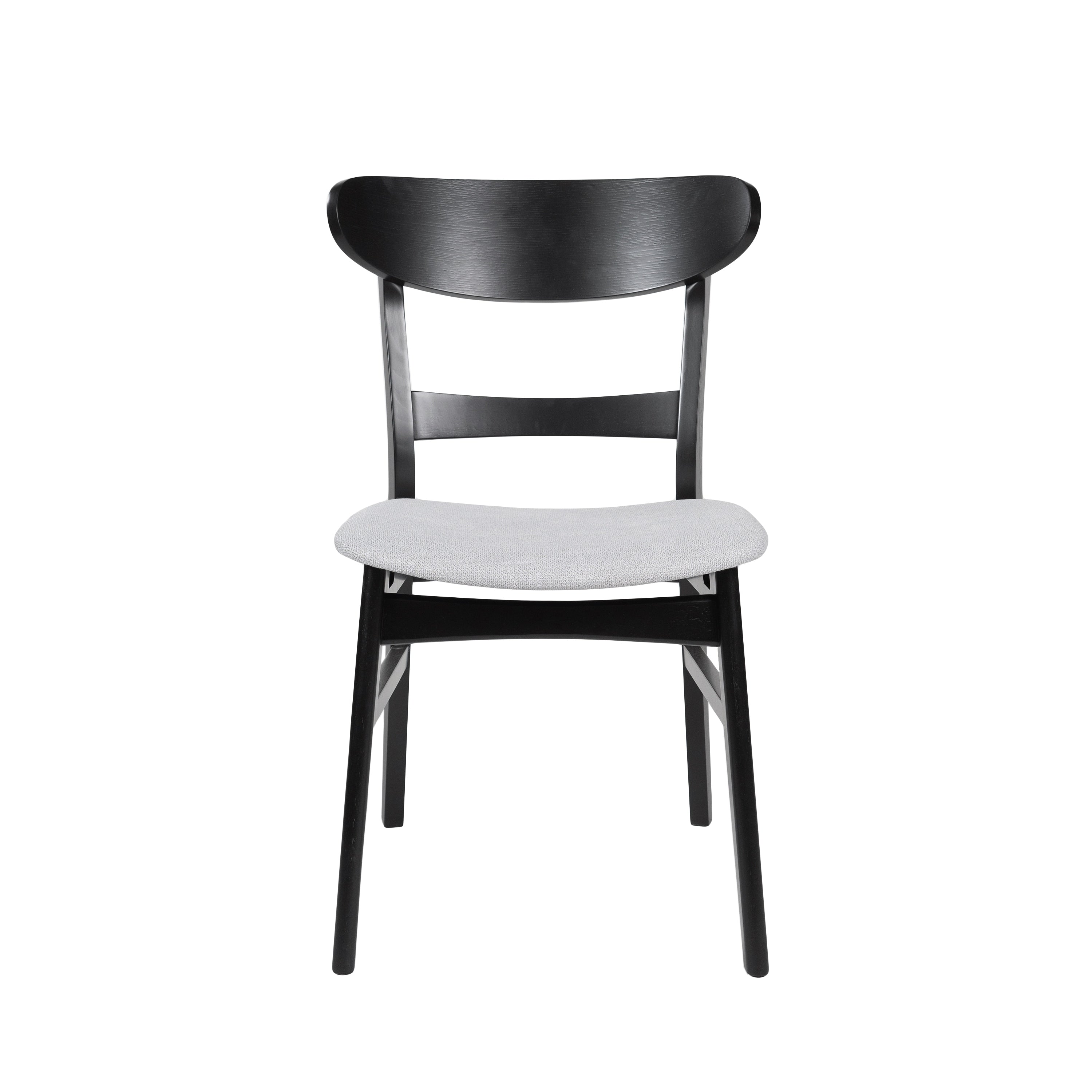 Abrielle Mid-Century Modern Upholstered Rubberwood Dining Chair (Set of 2) by Christopher Knight Home
