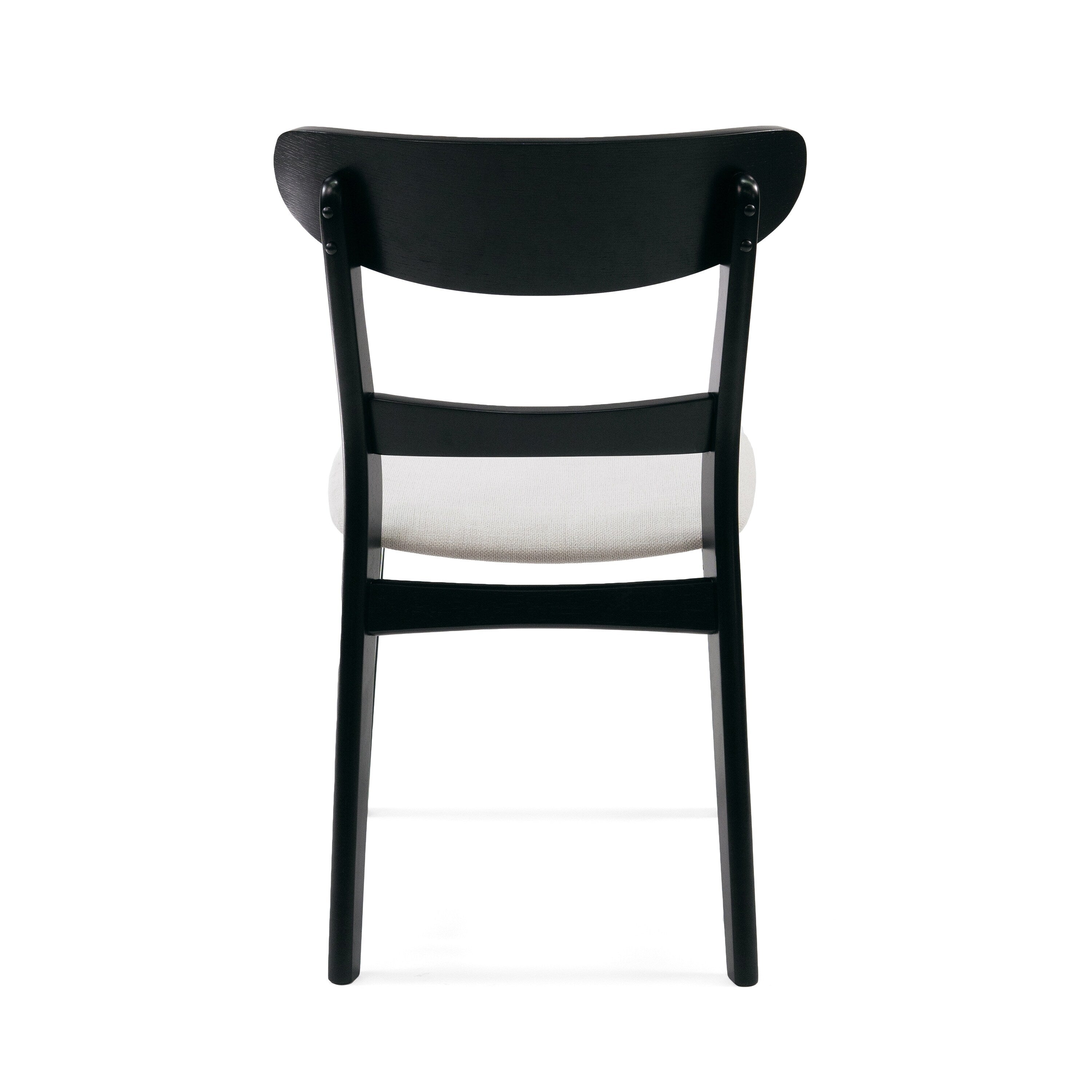 Abrielle Mid-Century Modern Upholstered Rubberwood Dining Chair (Set of 2) by Christopher Knight Home
