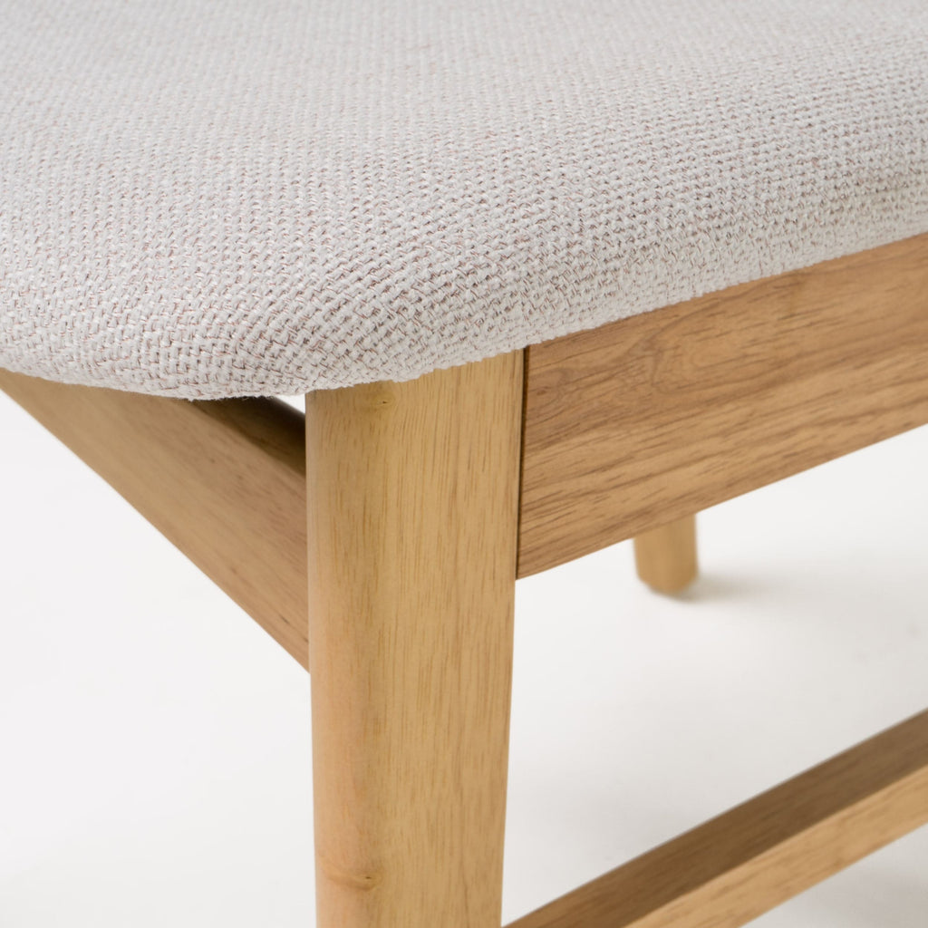 Abrielle Mid-Century Modern Upholstered Rubberwood Dining Chair (Set of 2) by Christopher Knight Home