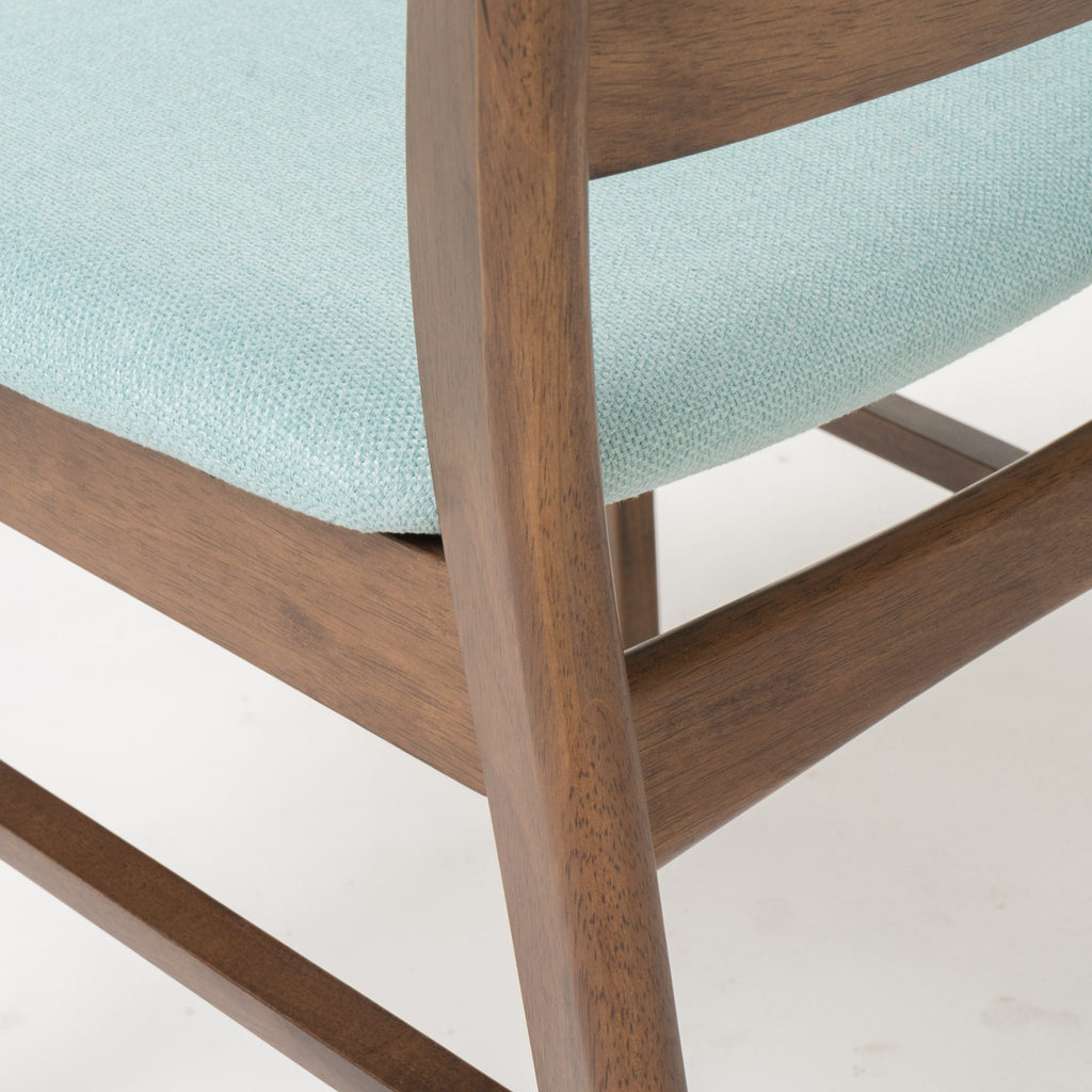 Abrielle Mid-Century Modern Upholstered Rubberwood Dining Chair (Set of 2) by Christopher Knight Home