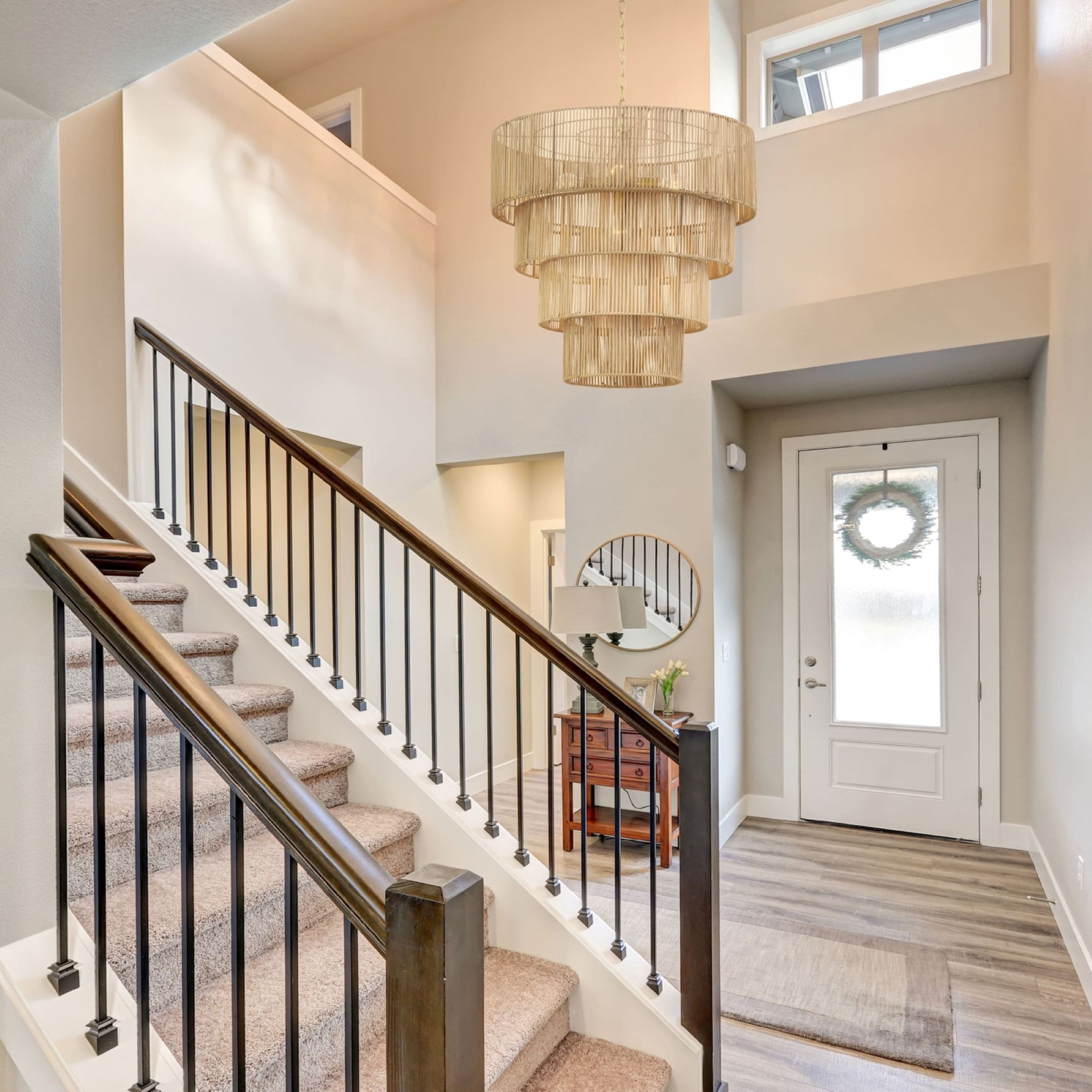 KAWOTI Width 26 5-Light 4-Tiered Bohemian Pendant Light