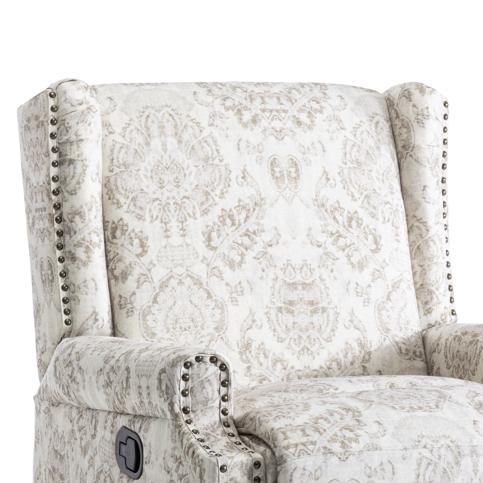 29'' W Pattern Swivel Glider Manual Push Back Recliner Chair Set of 2