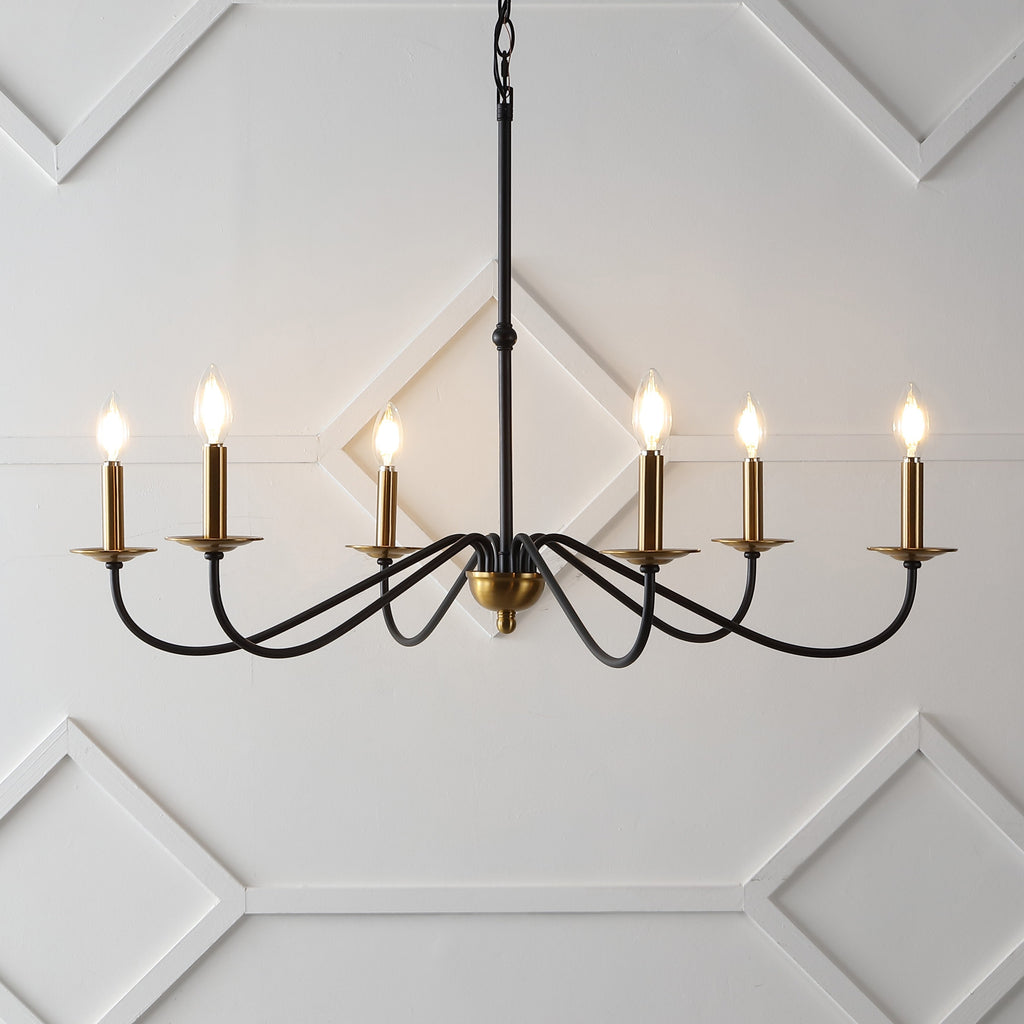 34.75 6-Light Iron LED Chandelier, by JONATHAN Y
