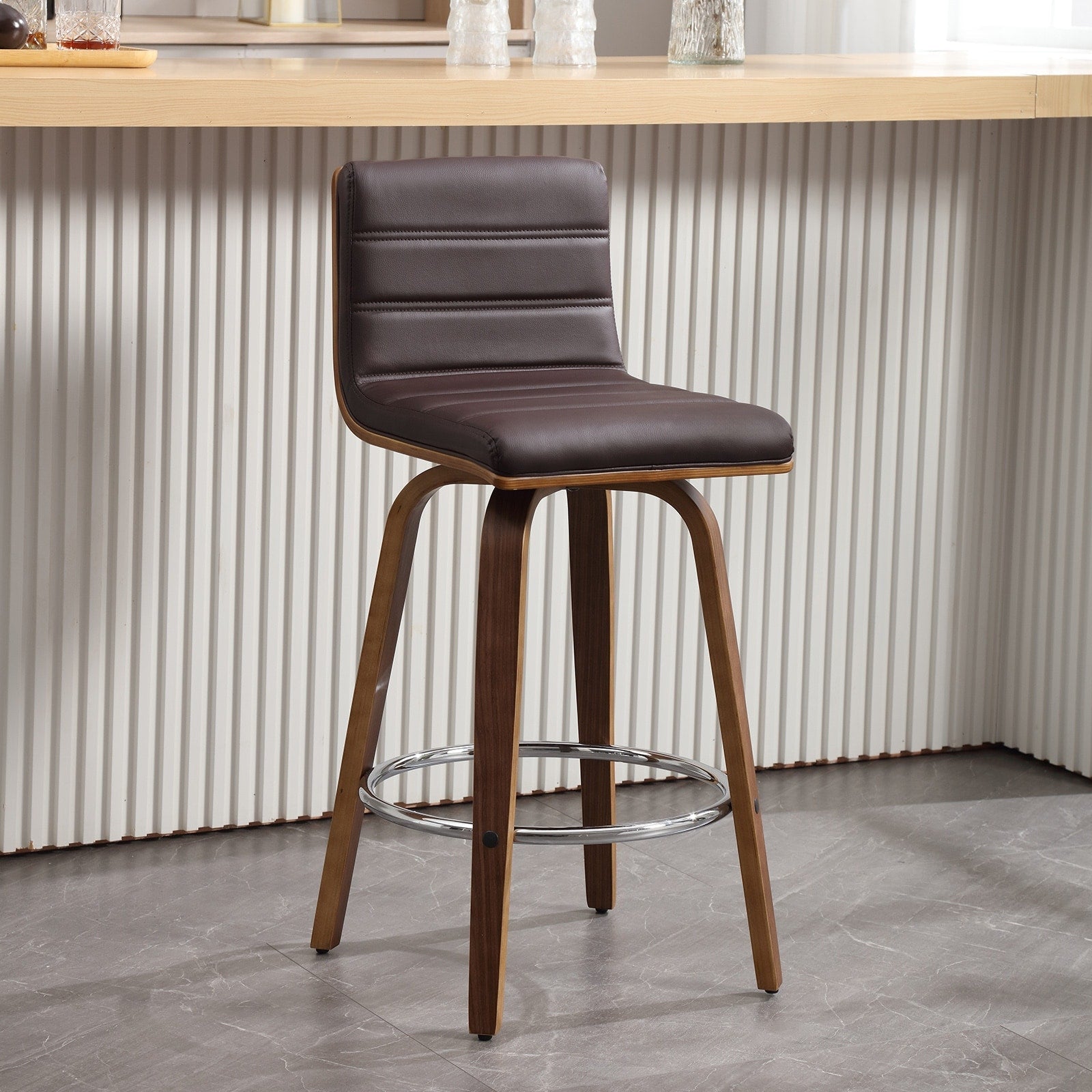 26/29 Faux Leather Swivel Bar/Counter Stools, Set of 2/3