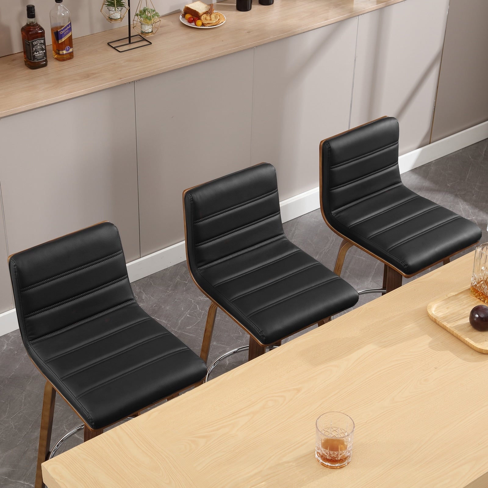 26/29 Faux Leather Swivel Bar/Counter Stools, Set of 2/3